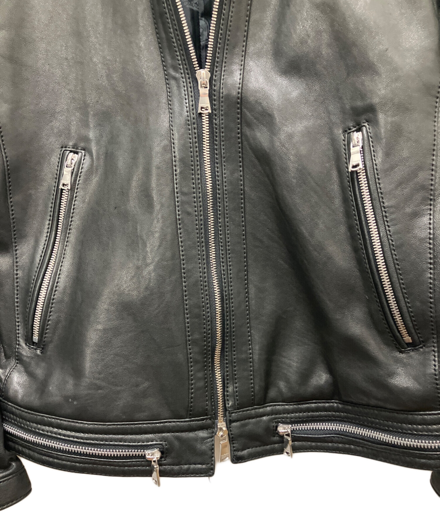 中古・古着通販】LOVELESS (ラブレス) ラムレザージャケット ブラック 