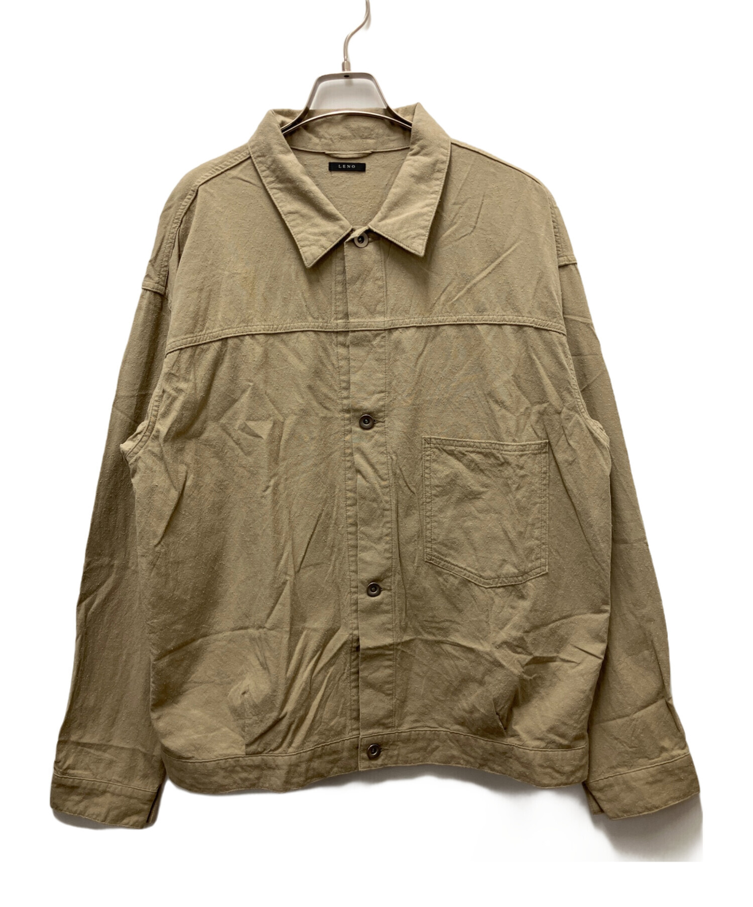 中古・古着通販】leno (リノ) シャツジャケット ベージュ サイズ:SIZE 