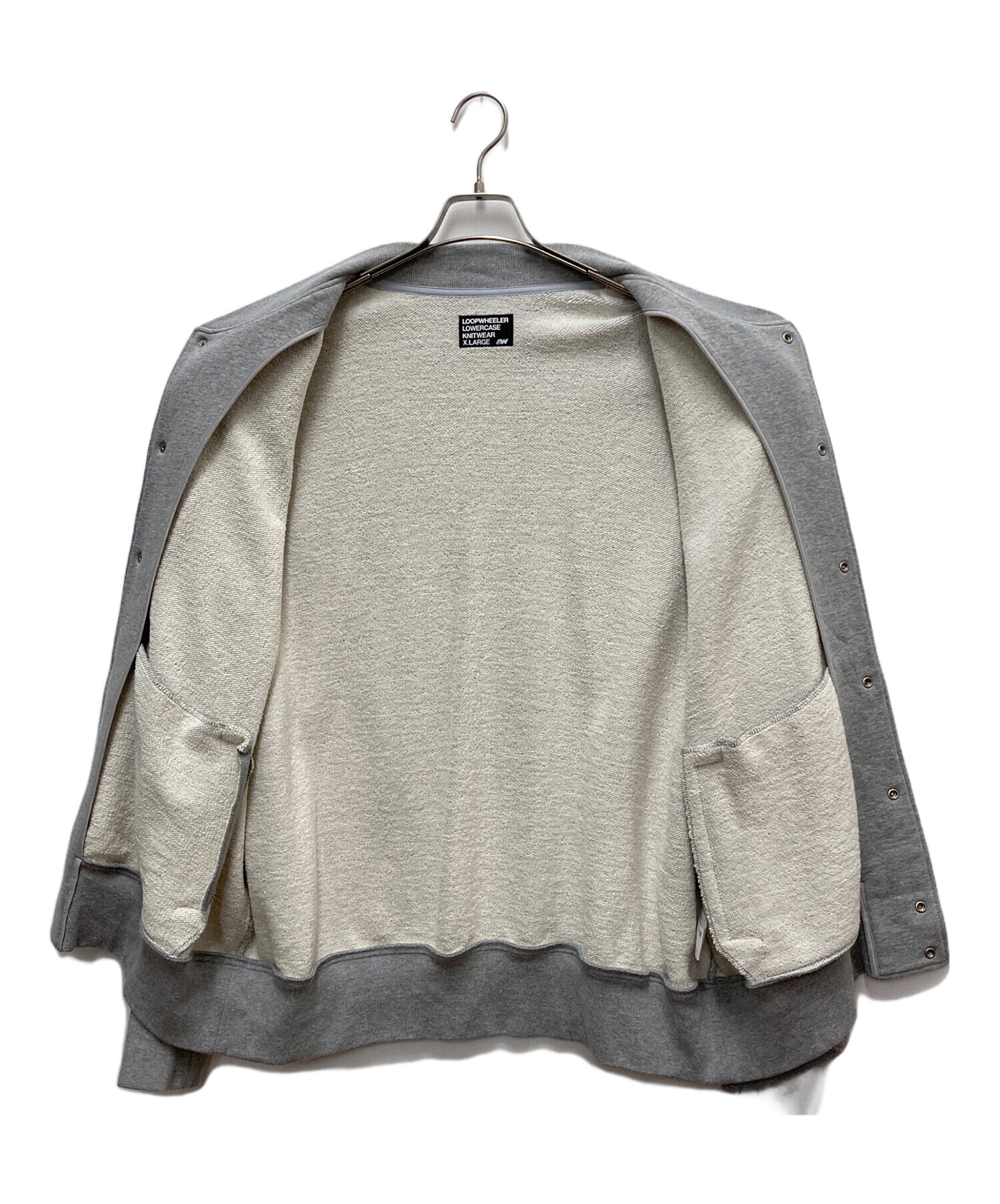 LOOPWHEELER M グレー カーディガン スウェット コットン100% 中古・古着通販】LOOPWHEELER × LOWERCASE (ループウィラー