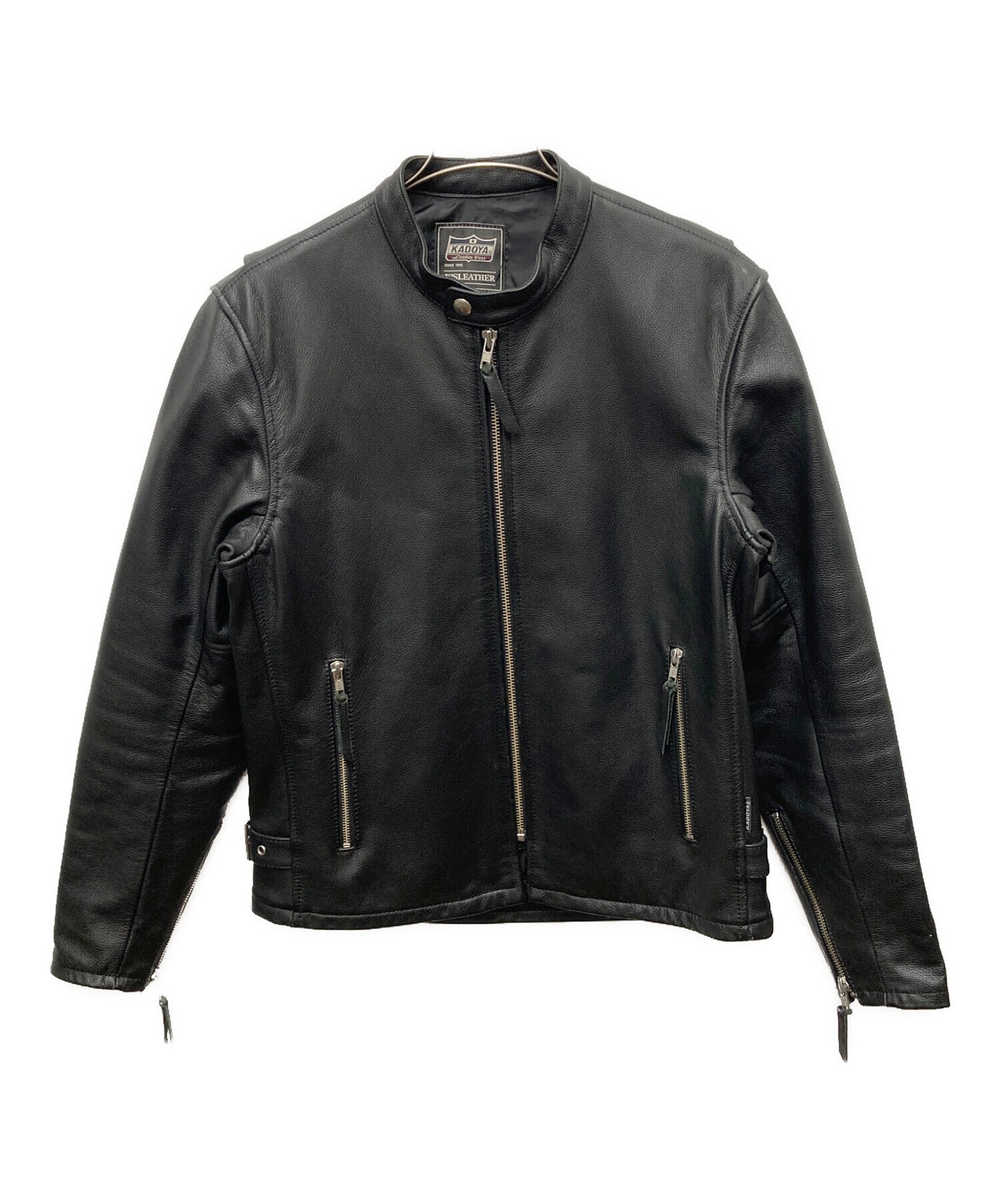 中古・古着通販】KADOYA (カドヤ) レザージャケット ブラック サイズ:L 