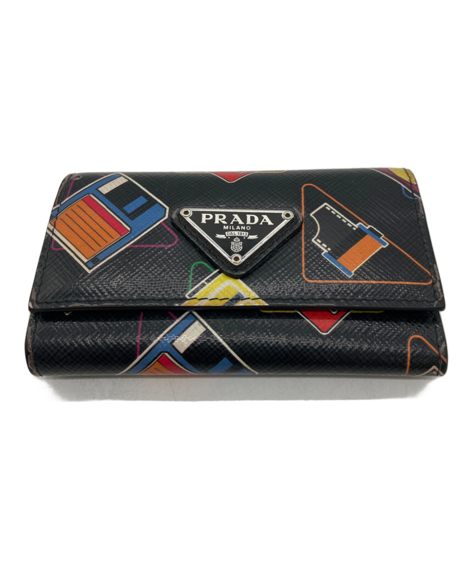PRADA メンズ ケース 中古品 中古・古着通販】PRADA (プラダ) PRADA 2つ折りパスケース ブラック