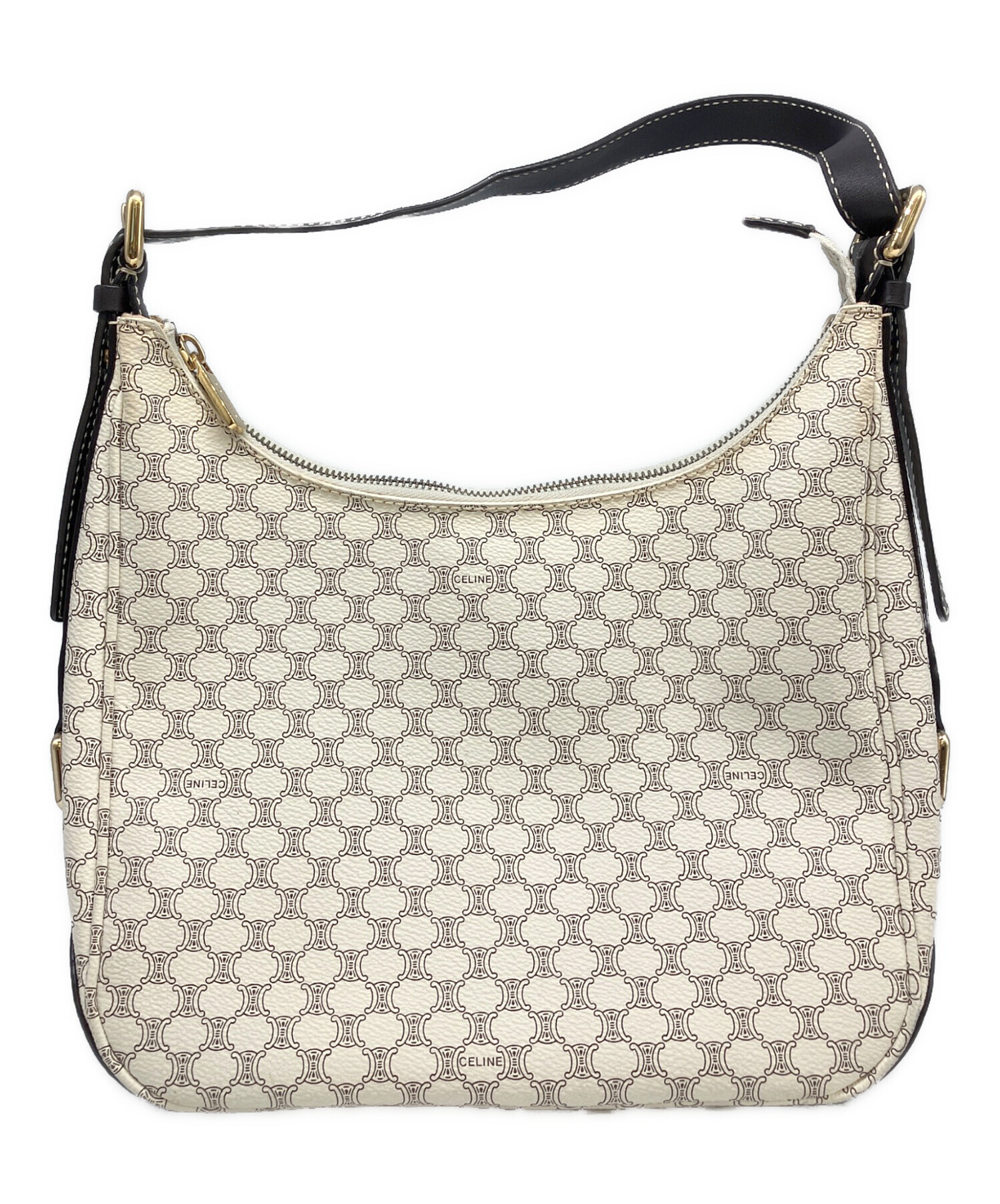 セリーヌショルダーバッグ ホワイトマカダム