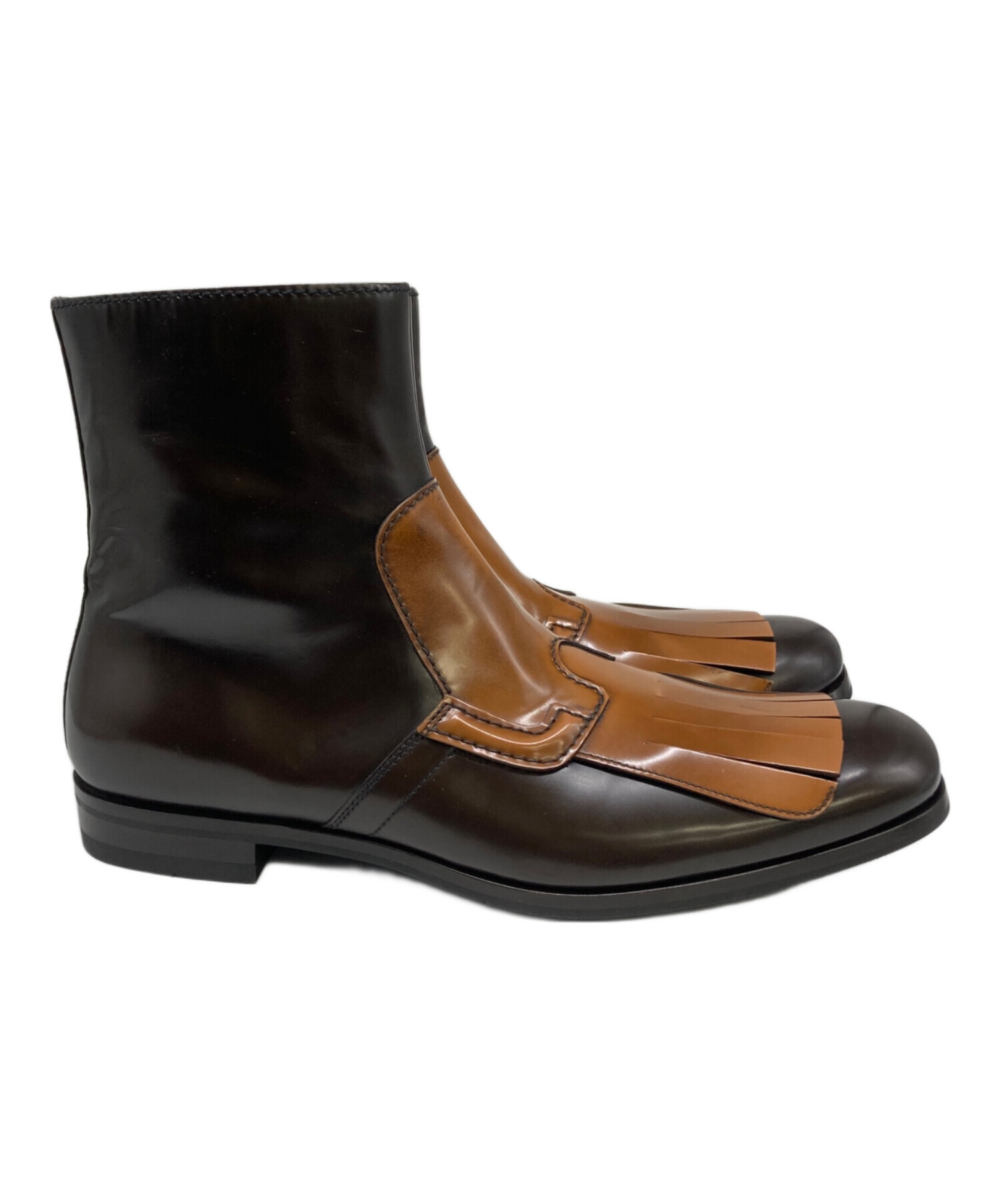 中古・古着通販】PRADA (プラダ) タッセルブーツ ブラウン サイズ