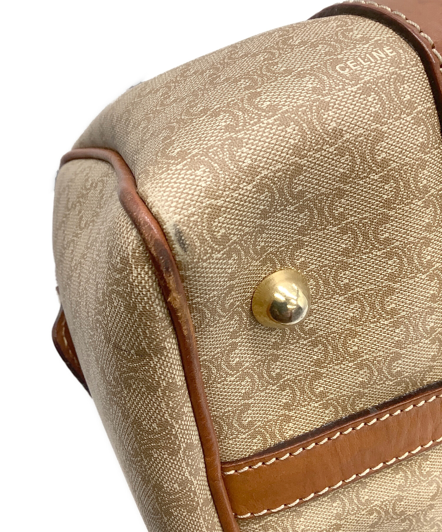中古・古着通販】CELINE (セリーヌ) ボストンバッグ マカダム ベージュ