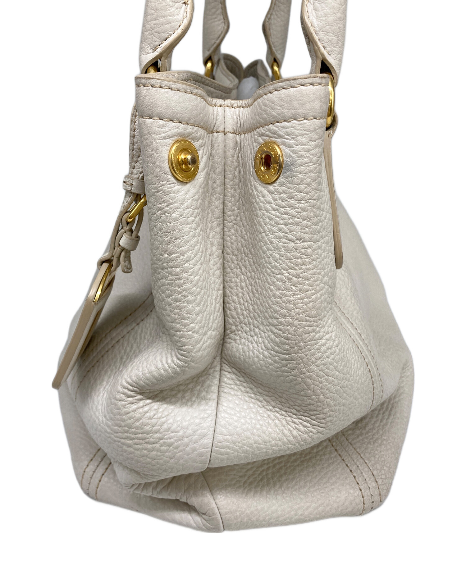 PRADA プラダ 2WAY レザートートバッグ BN2534 オフホワイト 