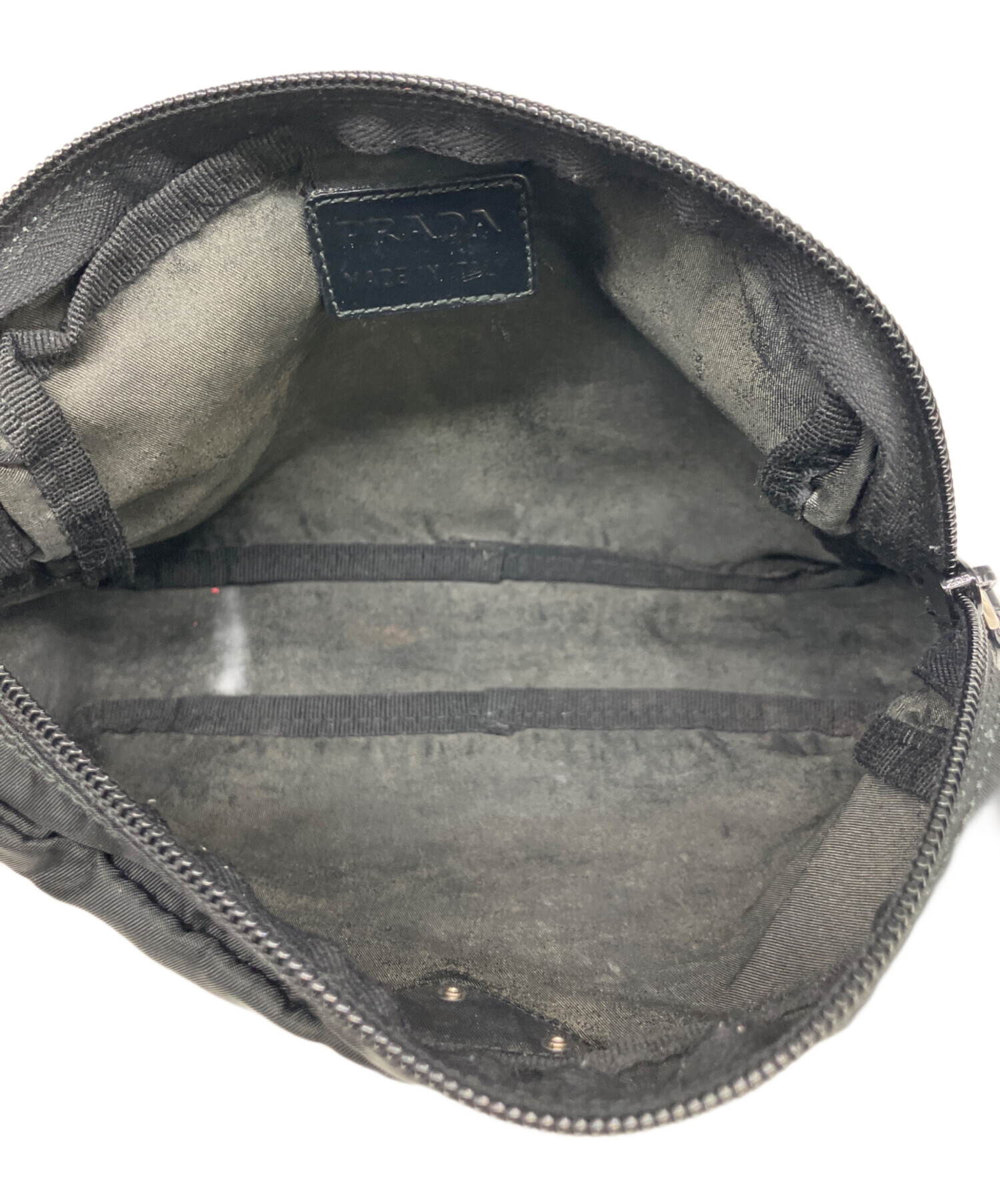 中古・古着通販】PRADA (プラダ) ナイロンポーチ ブラック｜ブランド