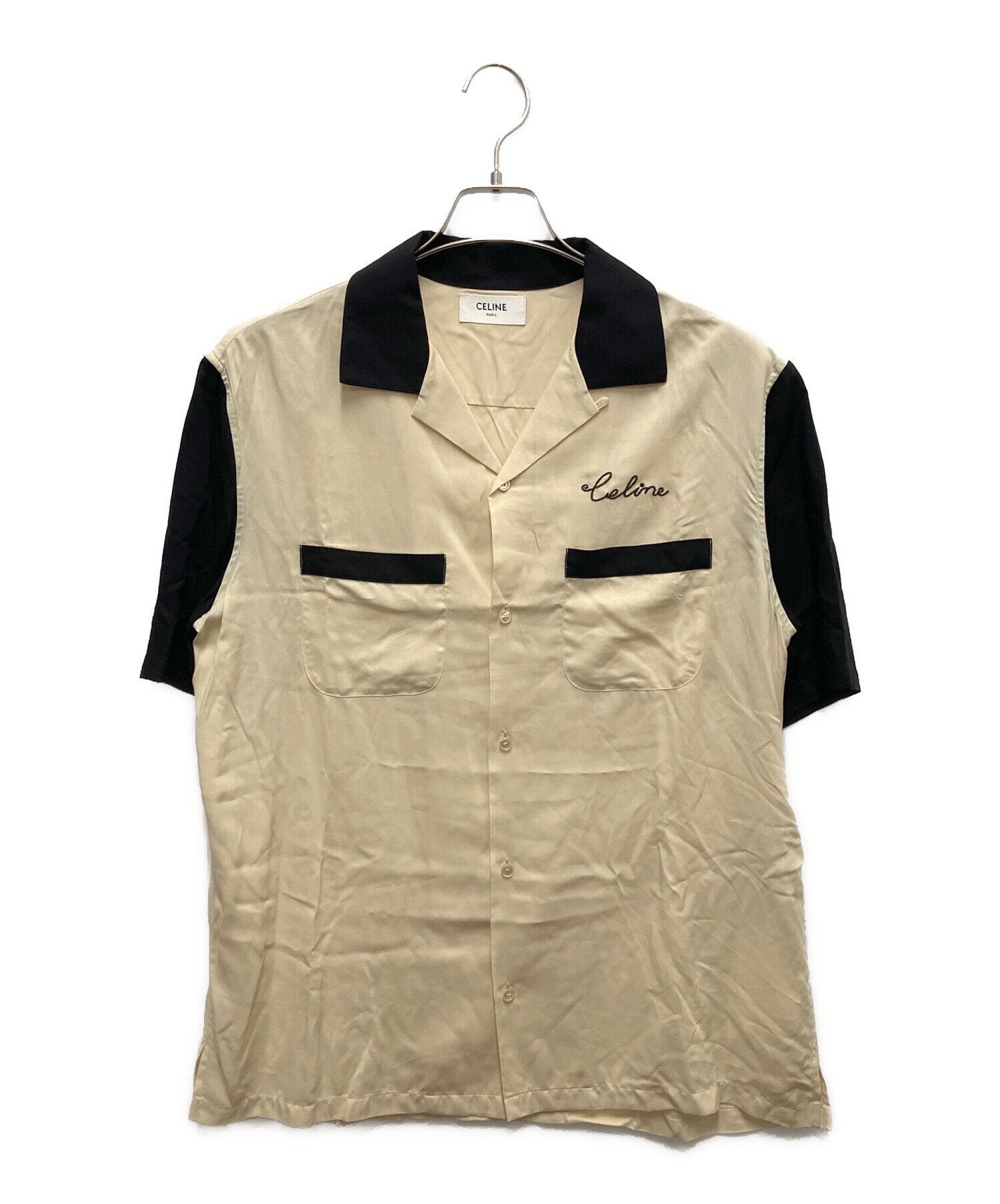 中古・古着通販】CELINE (セリーヌ) 長袖シャツ ベージュ×ブラック 