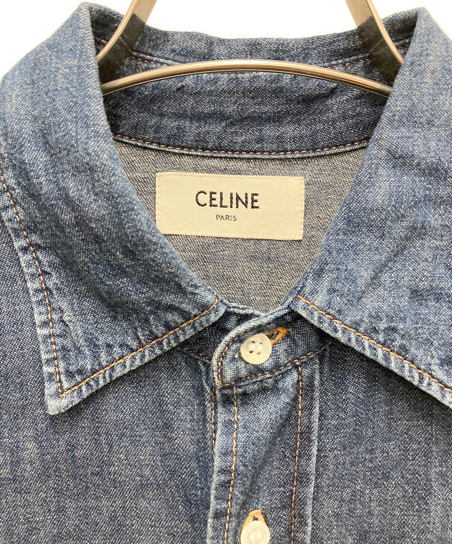 中古・古着通販】CELINE (セリーヌ) デニムシャツ インディゴ サイズ