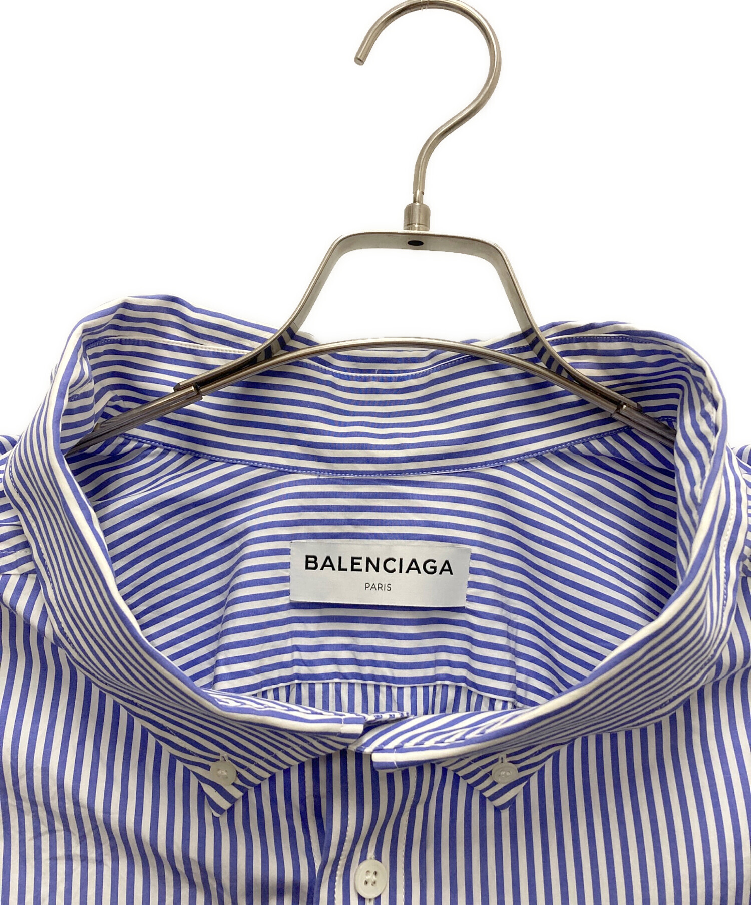 中古・古着通販】BALENCIAGA (バレンシアガ) シャツワンピース ブルー