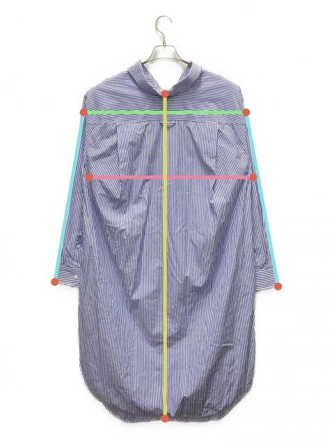 中古・古着通販】BALENCIAGA (バレンシアガ) シャツワンピース ブルー