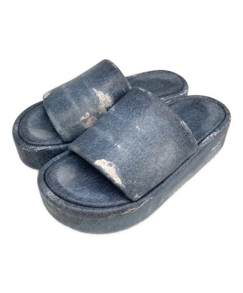 中古・古着通販】BALENCIAGA (バレンシアガ) デニム柄厚底サンダル