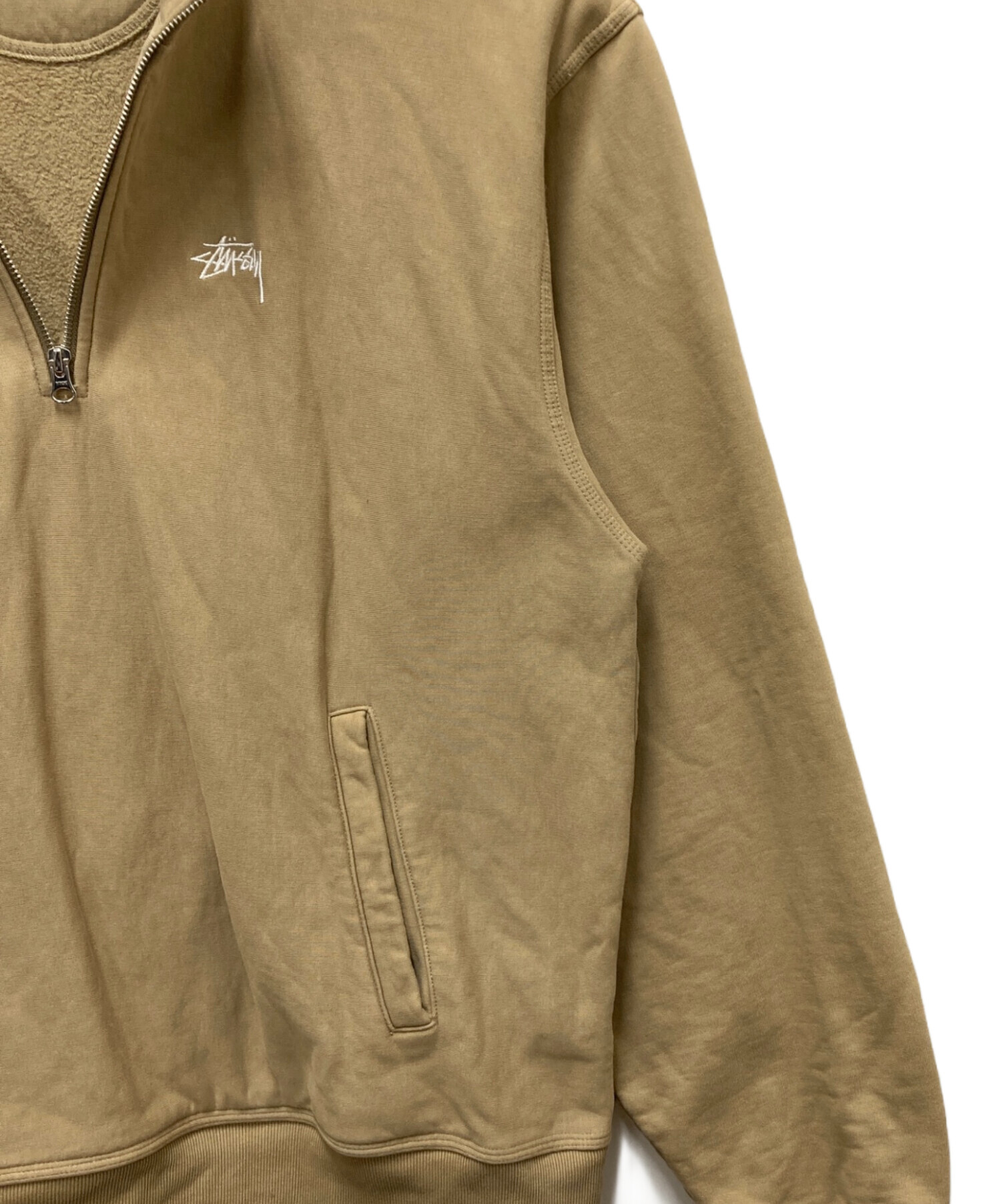 中古・古着通販stussy ステューシー ハーフジップ スウェット ベージュ 