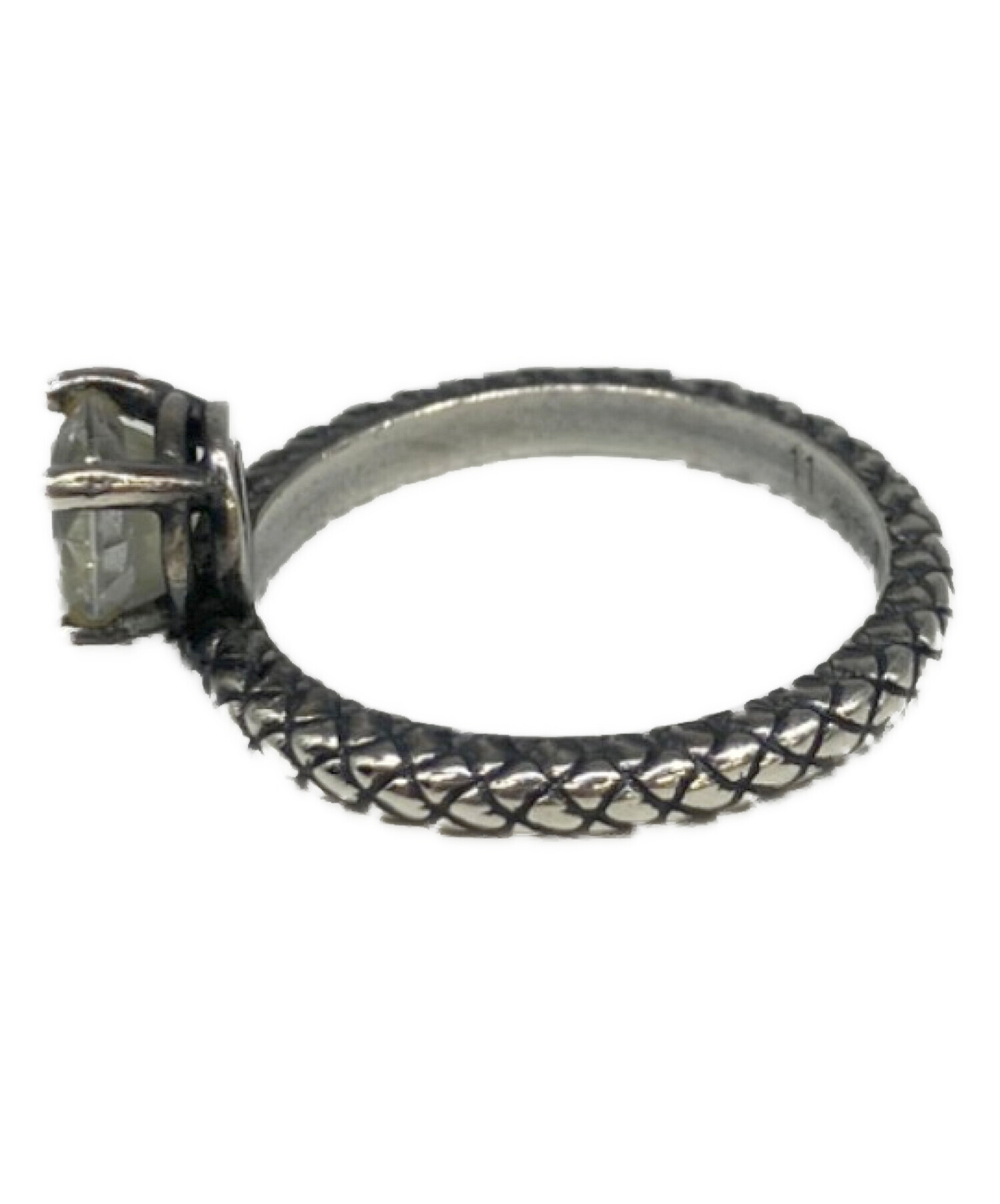 中古・古着通販】BOTTEGA VENETA (ボッテガベネタ) ジルコニアシルバー