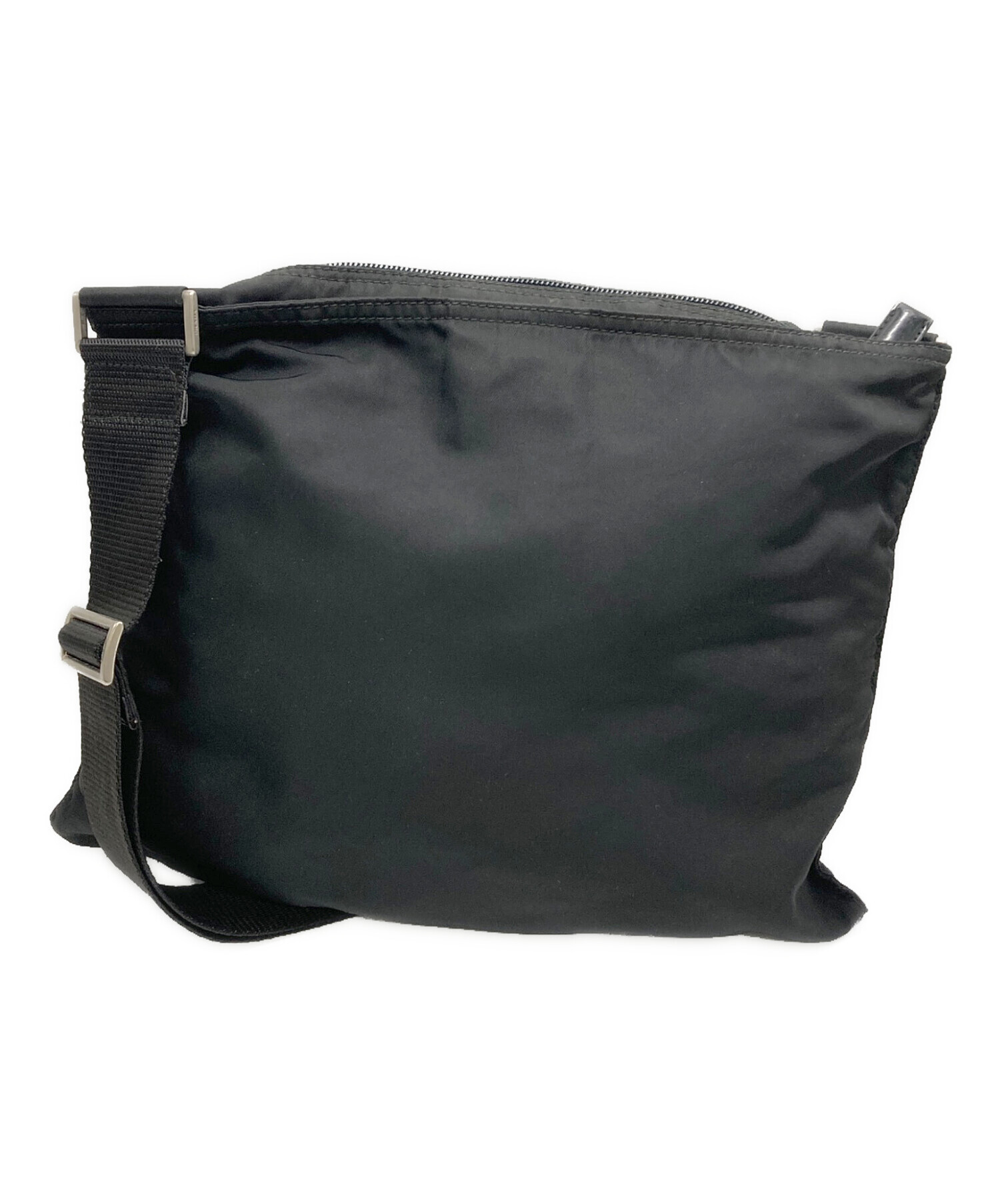 PRADA-pre-owned ナイロンバッグ ショルダーバッグ 中古・古着通販】PRADA (プラダ) ナイロンショルダーバッグ ブラック