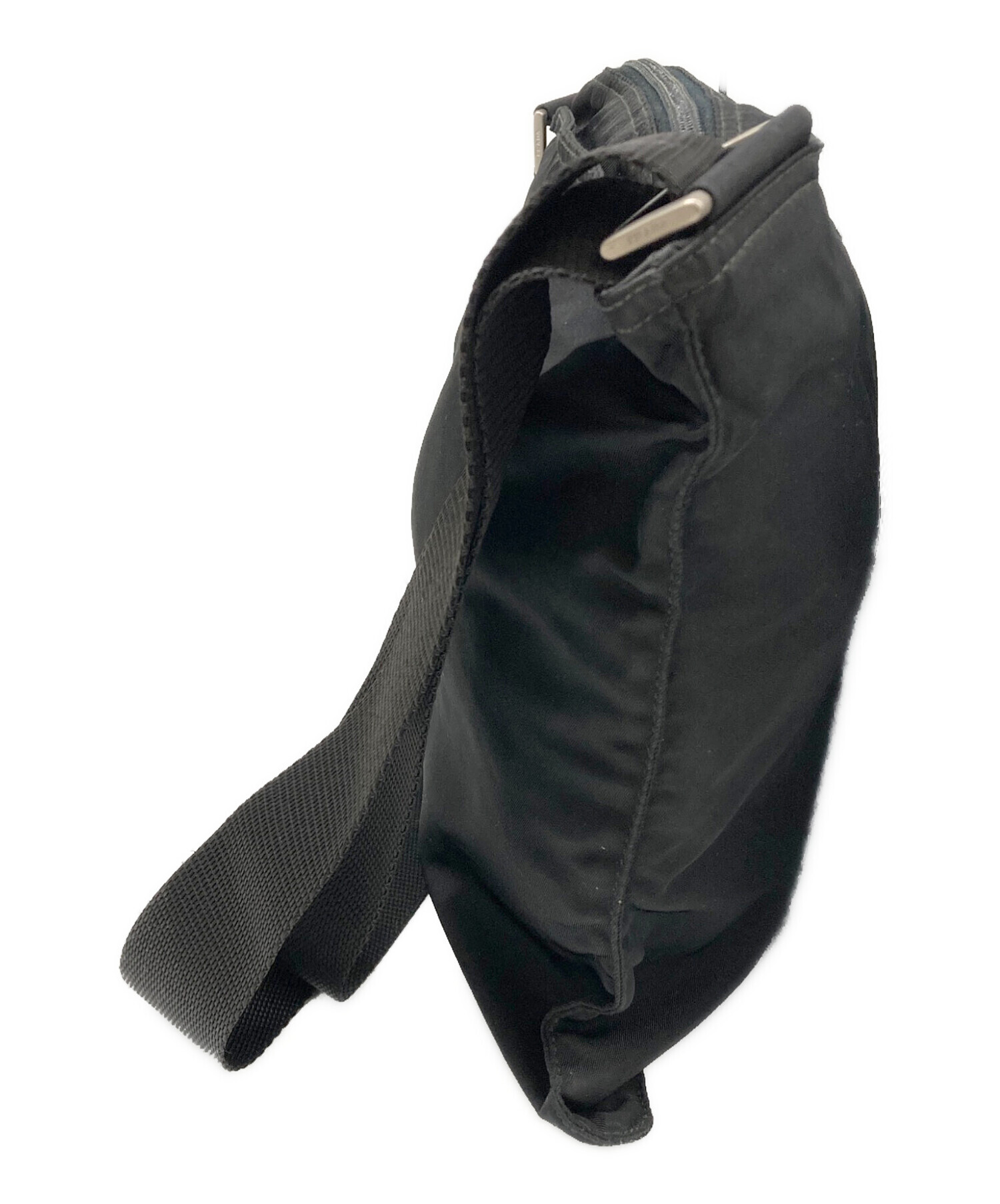 中古・古着通販】PRADA (プラダ) ナイロンショルダーバッグ ブラック