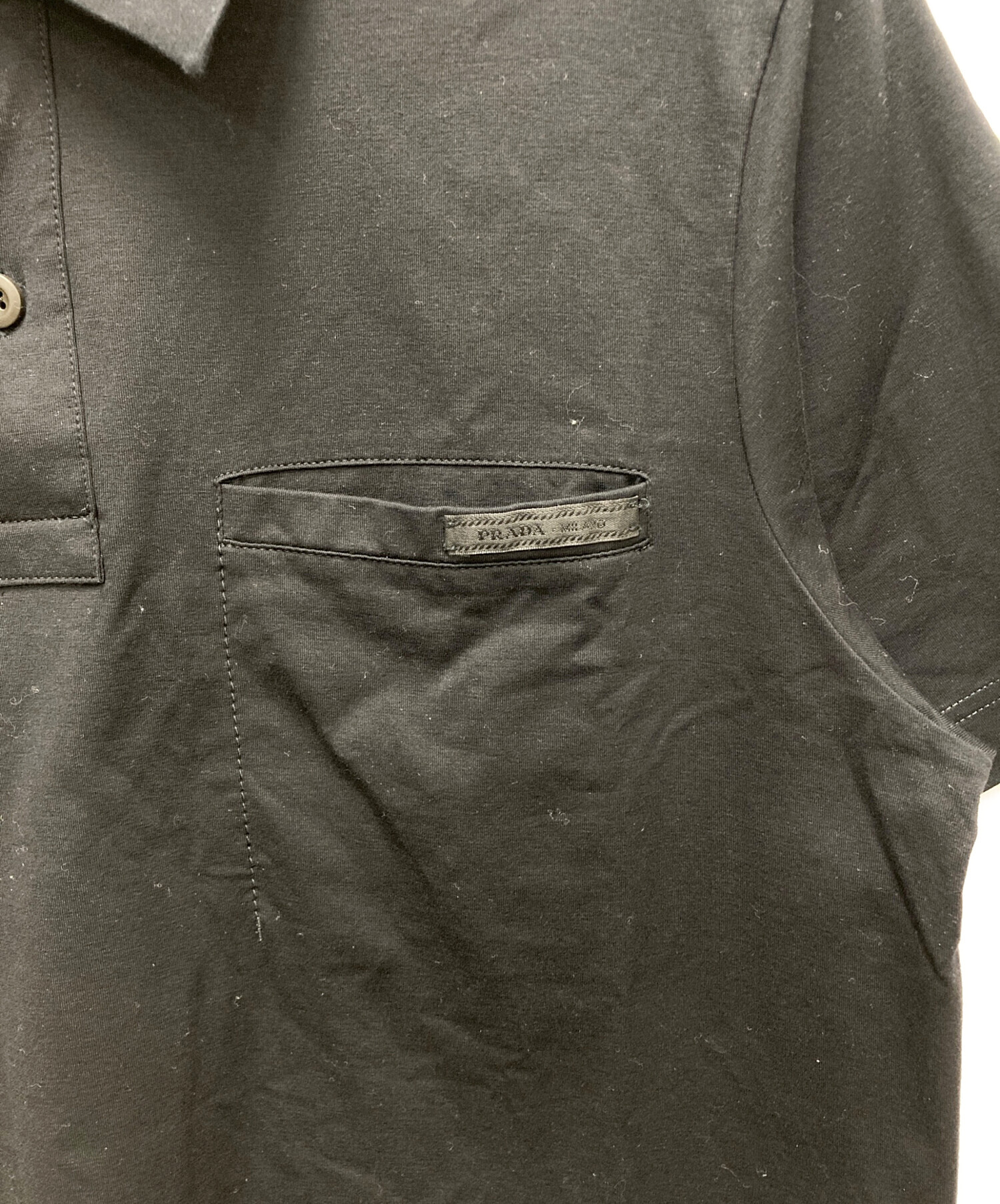 中古・古着通販】PRADA (プラダ) ポロシャツ ブラック サイズ:S