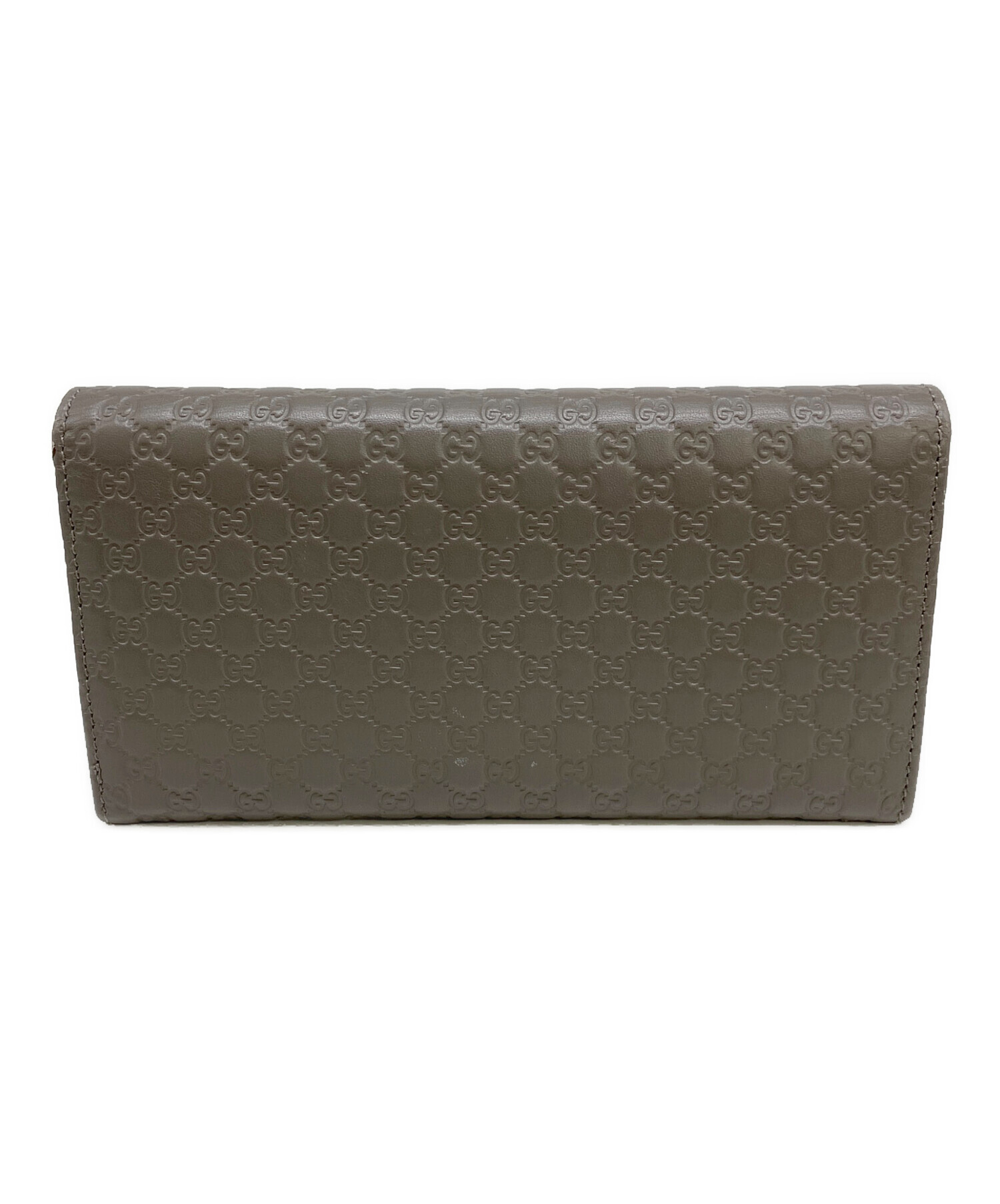 中古・古着通販】GUCCI (グッチ) 長財布 グッチシマ グレー｜ブランド