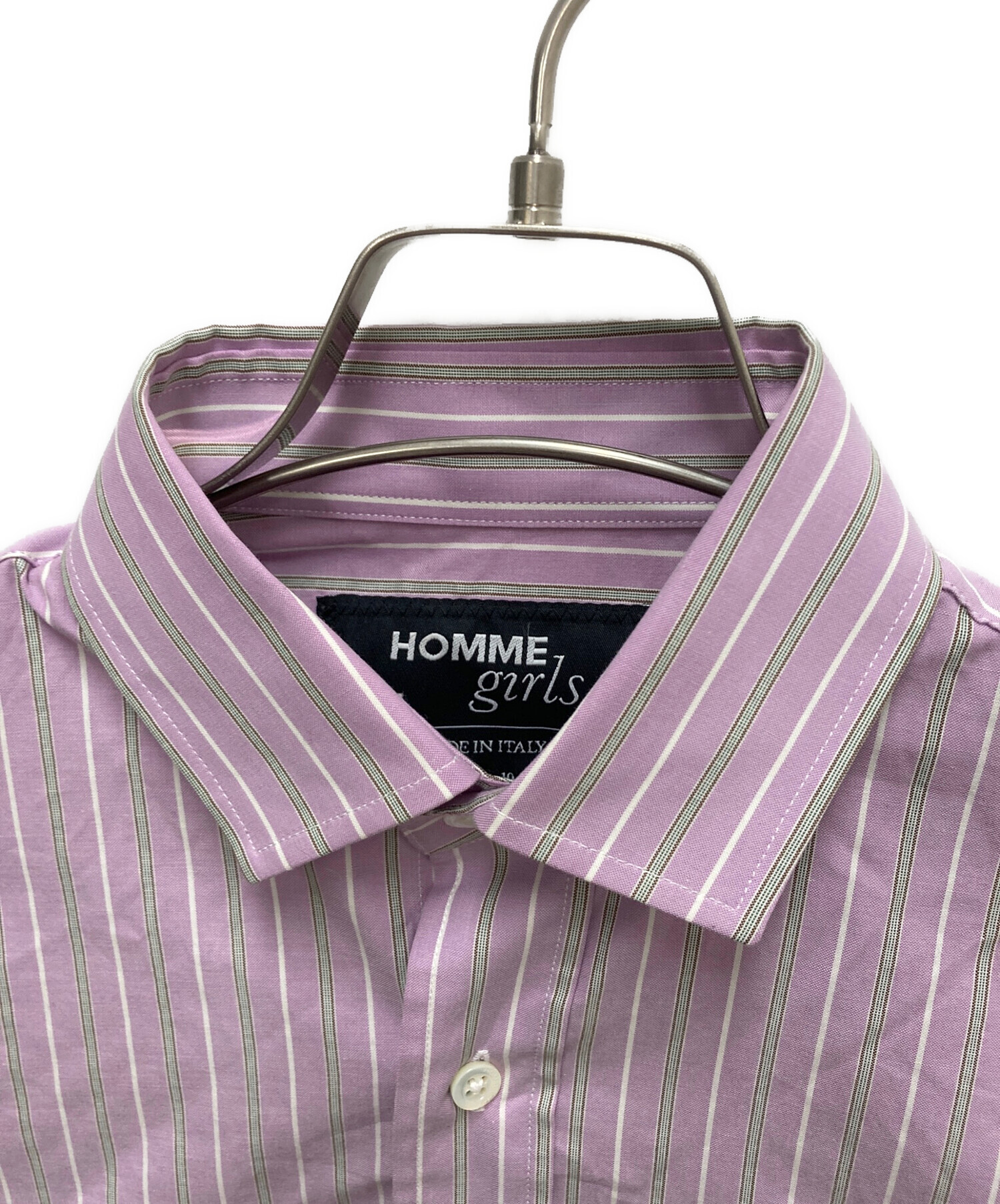 中古・古着通販】HOMME girls (オムガールズ) 長袖クロップドシャツ