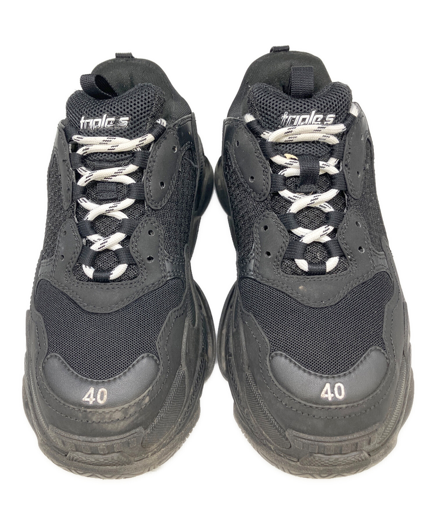 中古・古着通販】BALENCIAGA (バレンシアガ) TRIPLE S ブラック サイズ 