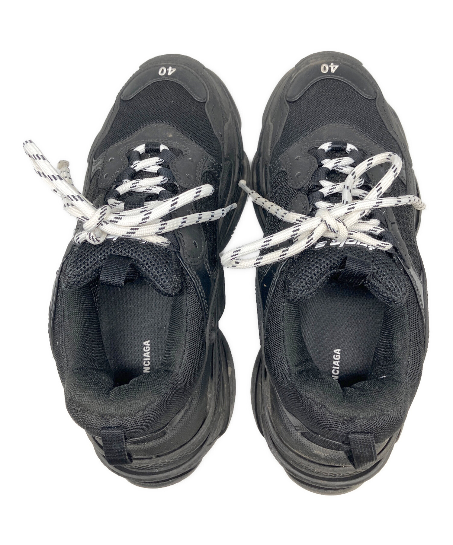 中古・古着通販】BALENCIAGA (バレンシアガ) TRIPLE S ブラック サイズ