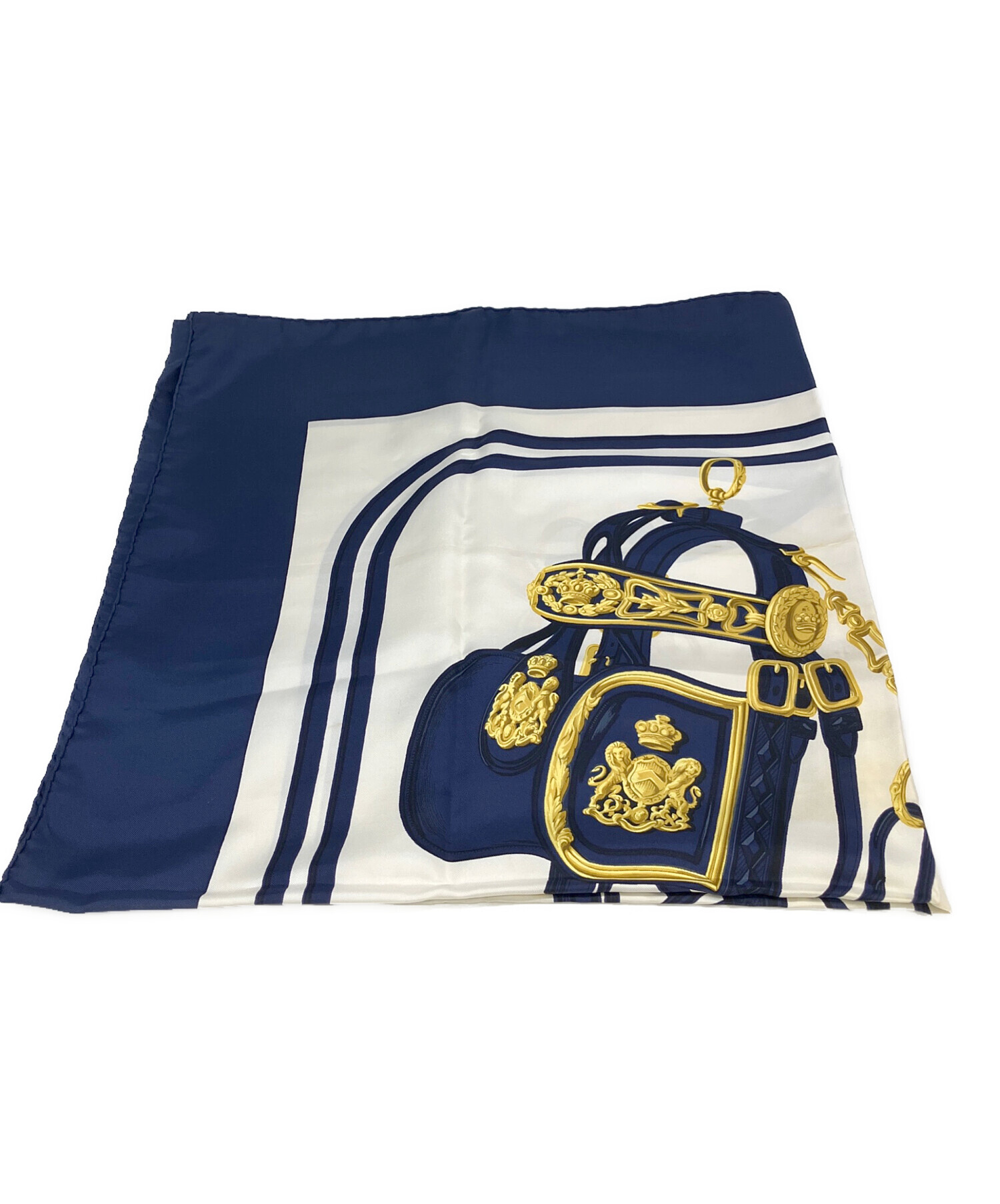 はぎちゃん　エルメス　スカーフ　BRIDES de GALA 中古・古着通販】HERMES (エルメス) スカーフ BRIDES DE GALA ネイビー