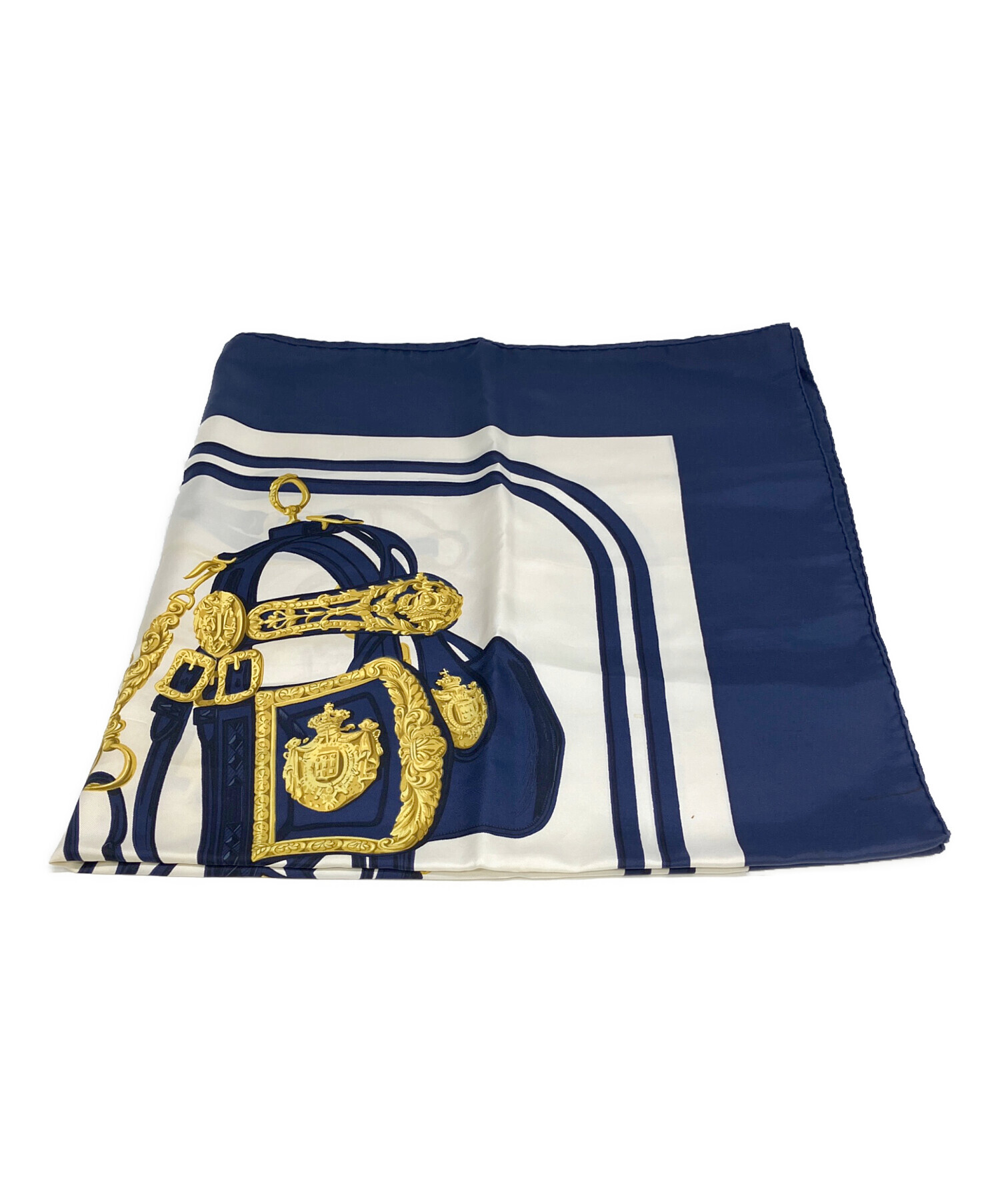 中古・古着通販】HERMES (エルメス) スカーフ BRIDES DE GALA ネイビー