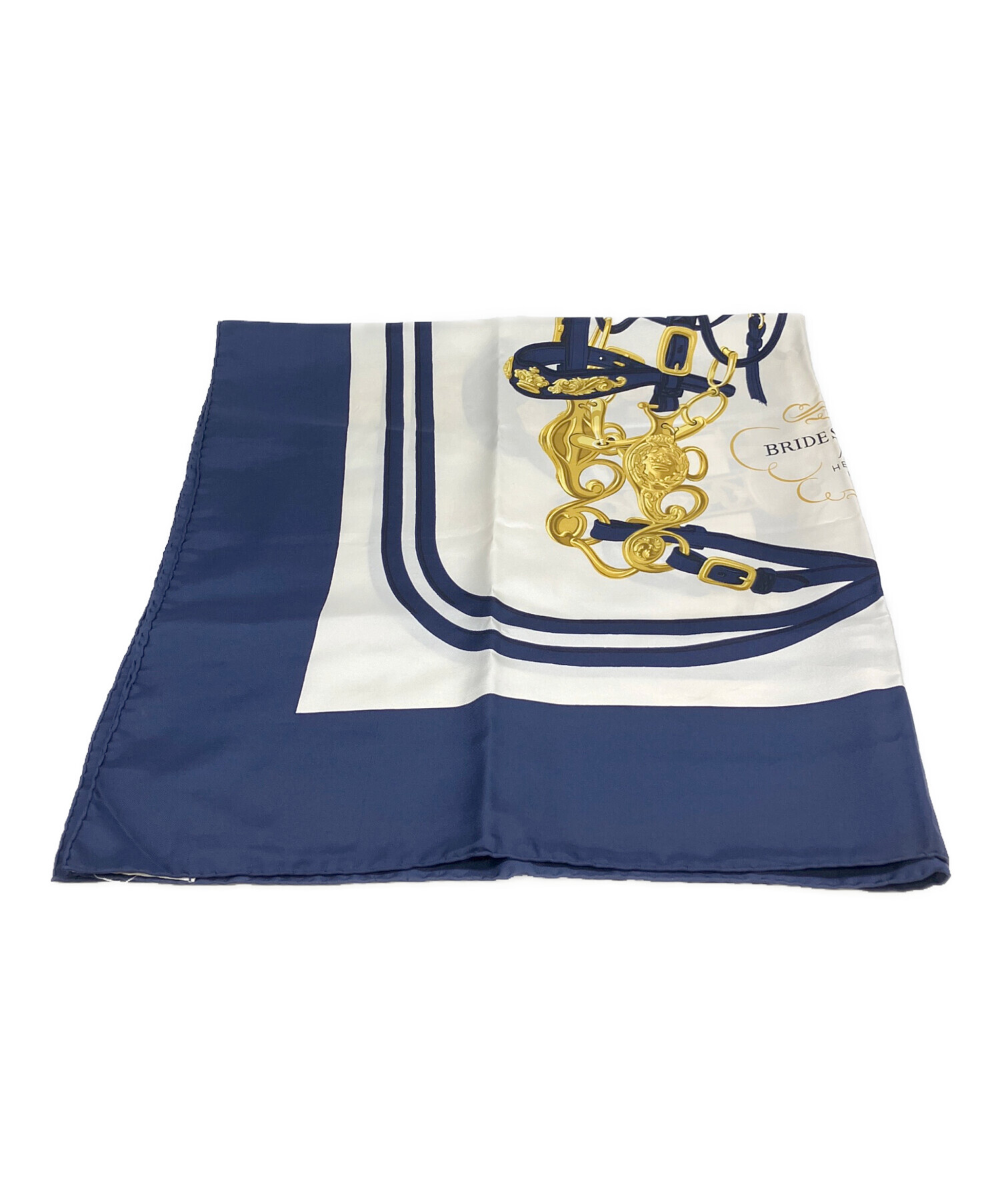 中古・古着通販】HERMES (エルメス) スカーフ BRIDES DE GALA ネイビー