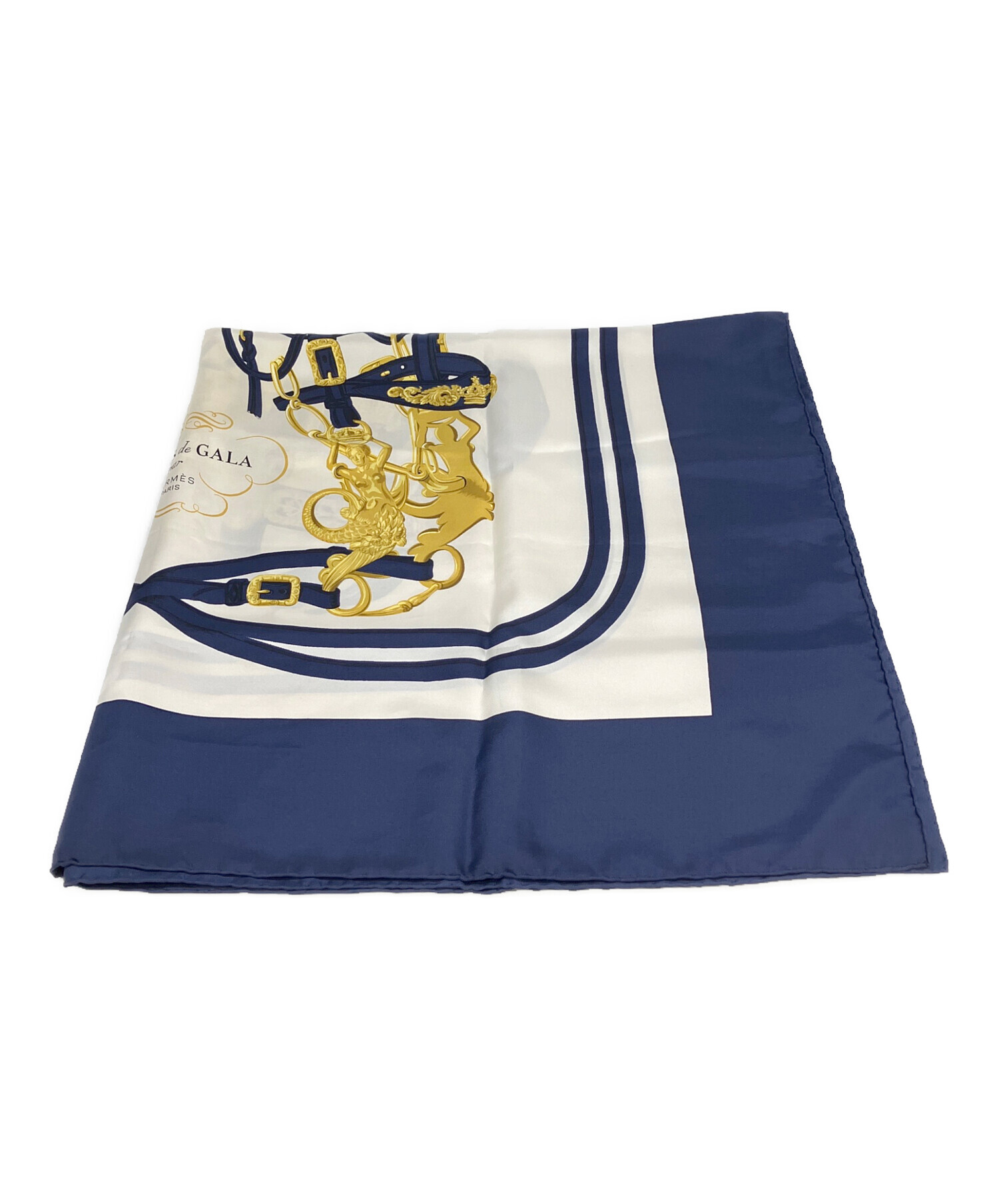 中古・古着通販】HERMES (エルメス) スカーフ BRIDES DE GALA ネイビー