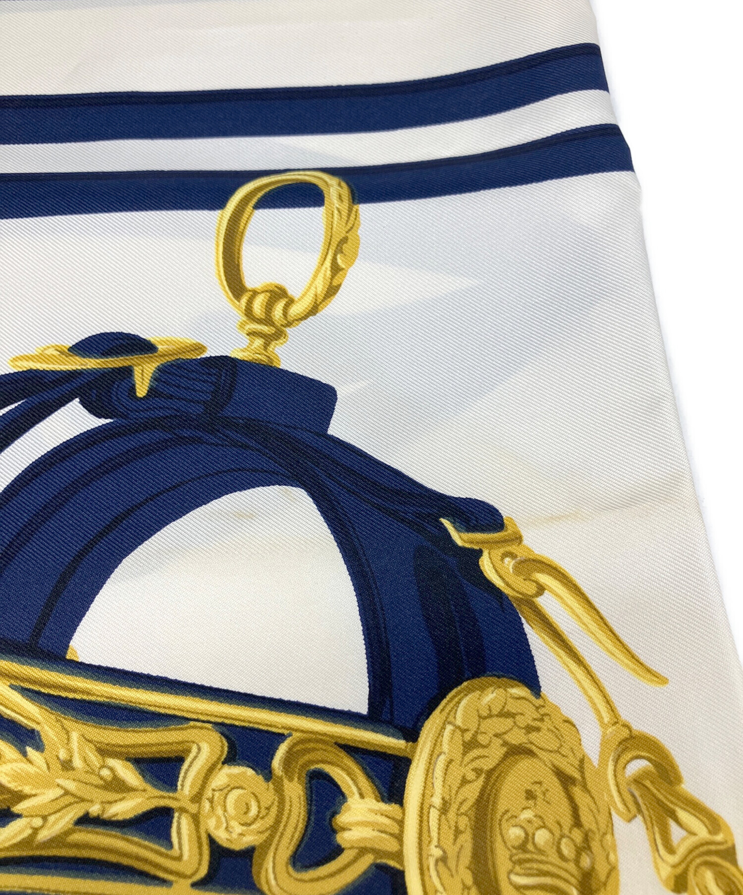 中古・古着通販】HERMES (エルメス) スカーフ BRIDES DE GALA ネイビー