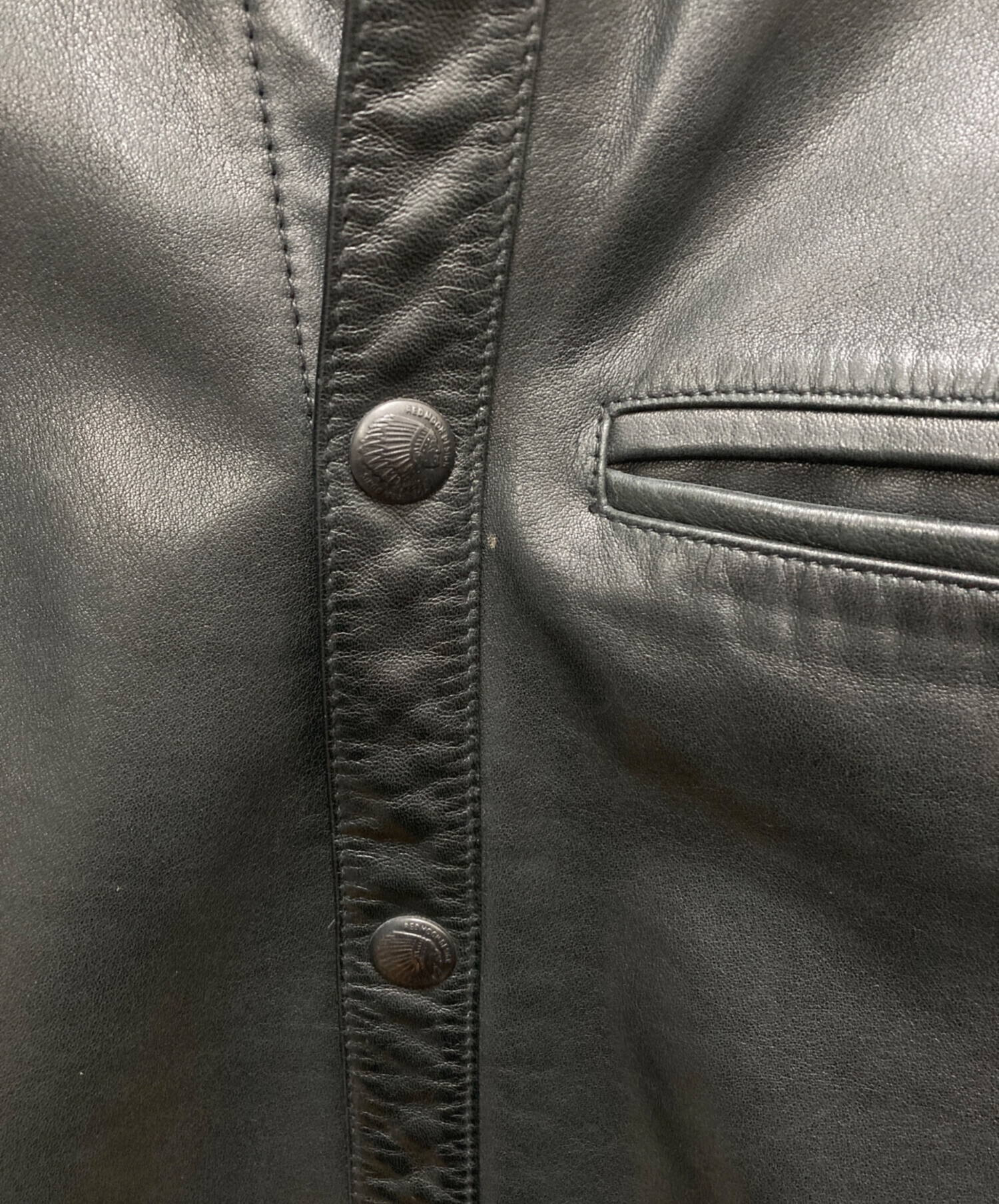 REDMOON レザーシャツジャケット 中古・古着通販】RED MOON (レッドムーン) レザーシャツ