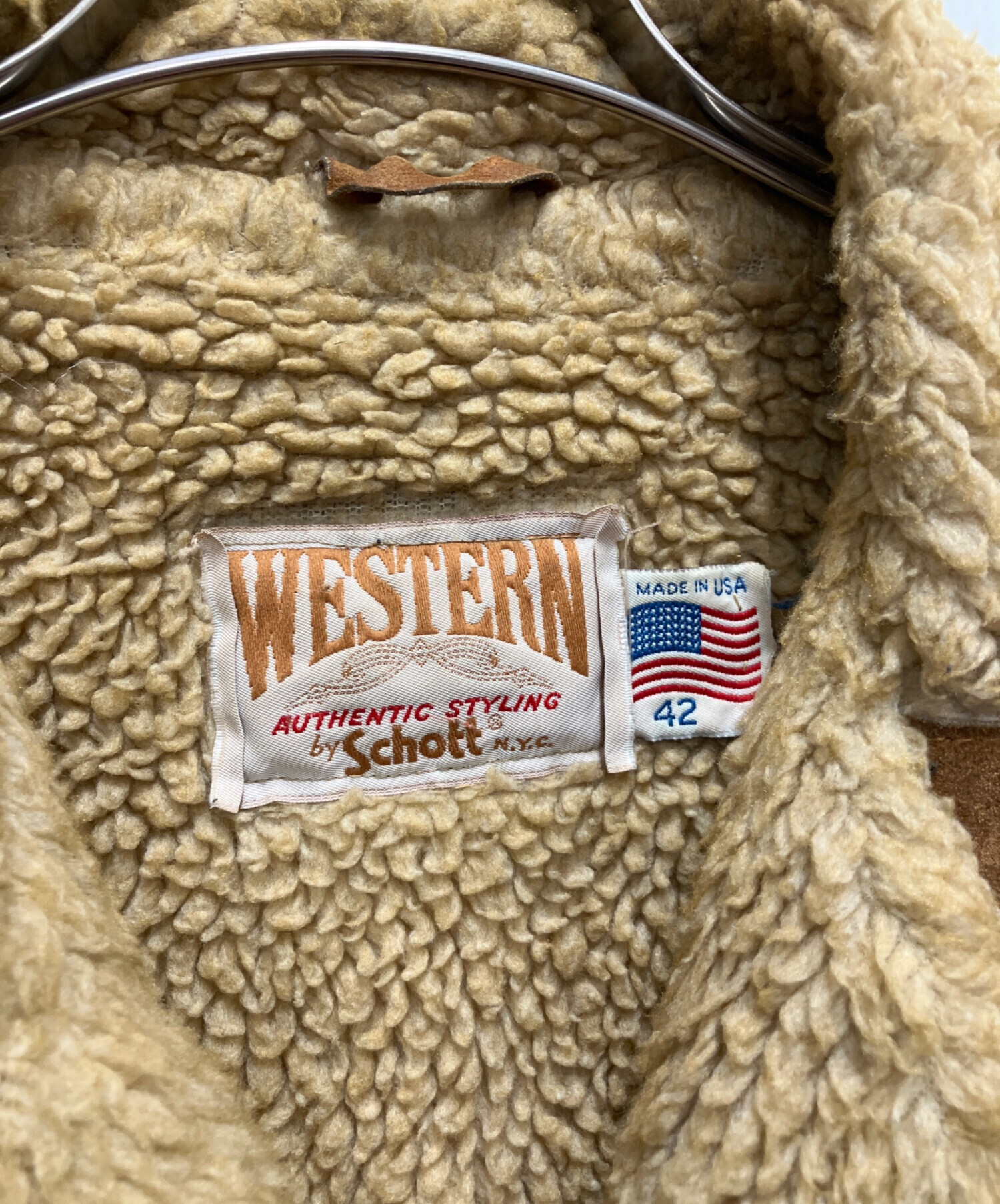 【オーラ】ビッグサイズ42！ヴィンテージ　ショット　スエード　ウエスタン 中古・古着通販Schott (ショット) ウエスタンスウェードボアランチ