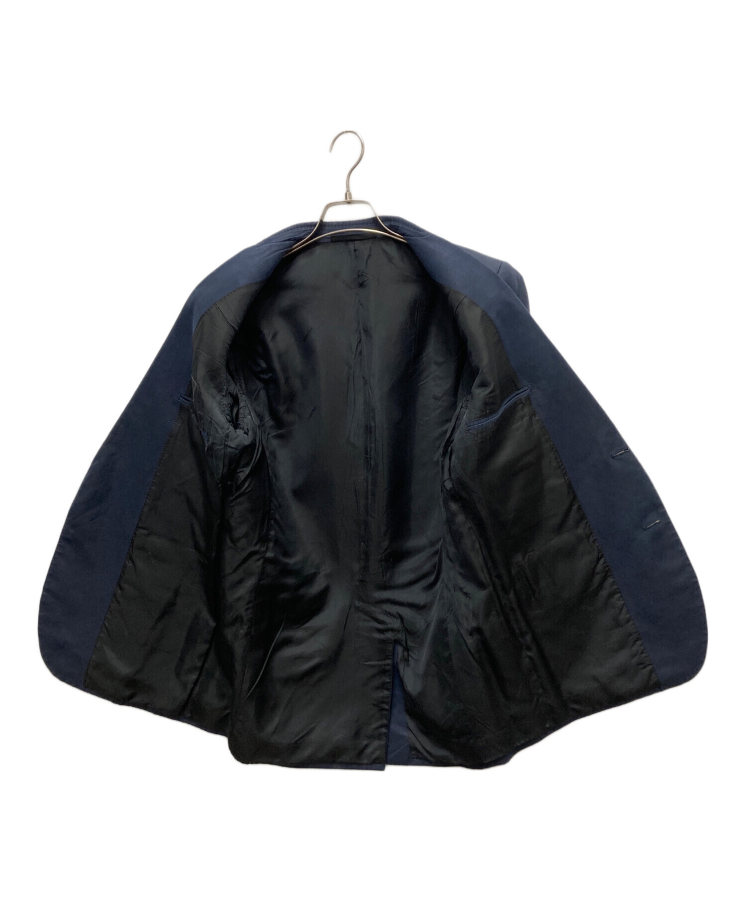 FENDI シルク セットアップスーツ 無地 ネイビーブルー/AZ84 中古・古着通販】FENDI (フェンディ) セットアップスーツ ネイビー