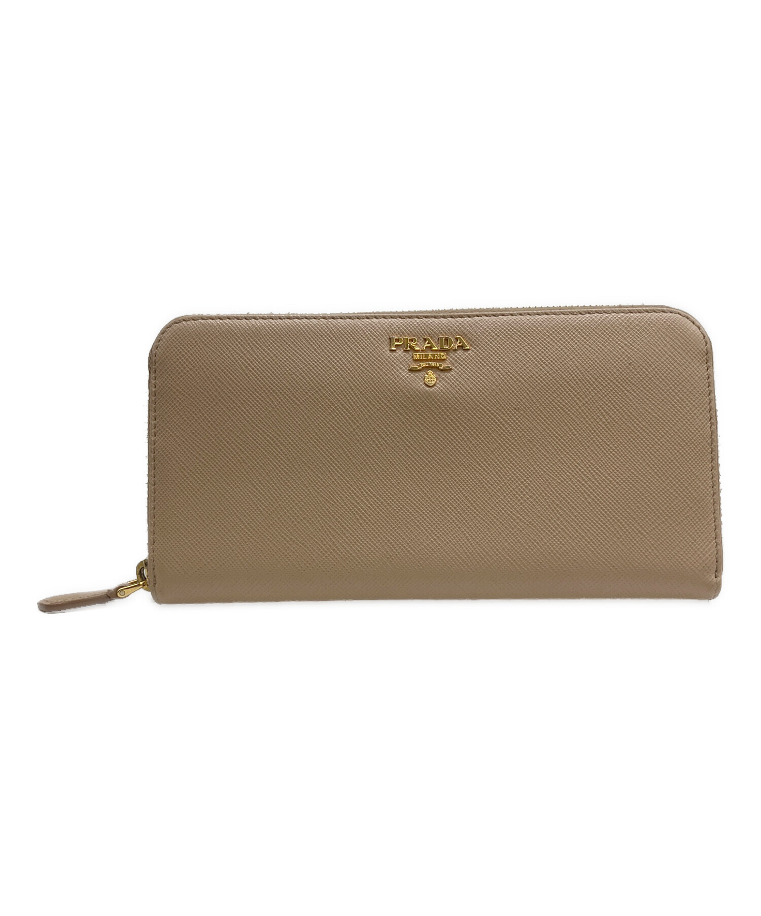 プラダ サフィアーノ 長財布 ベージュ アイボリー 中古・古着通販】PRADA (プラダ) 長財布 サフィアーノ ベージュ