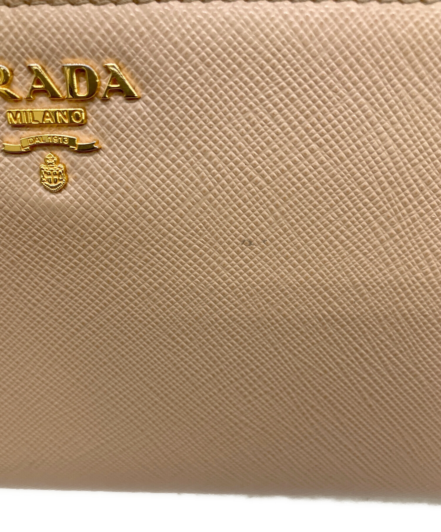 プラダ サフィアーノ 長財布 ベージュ アイボリー 中古・古着通販】PRADA (プラダ) 長財布 サフィアーノ ベージュ