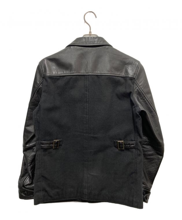 中古・古着通販】DUFFER (ダファー) 切替レザージャケット ブラック 