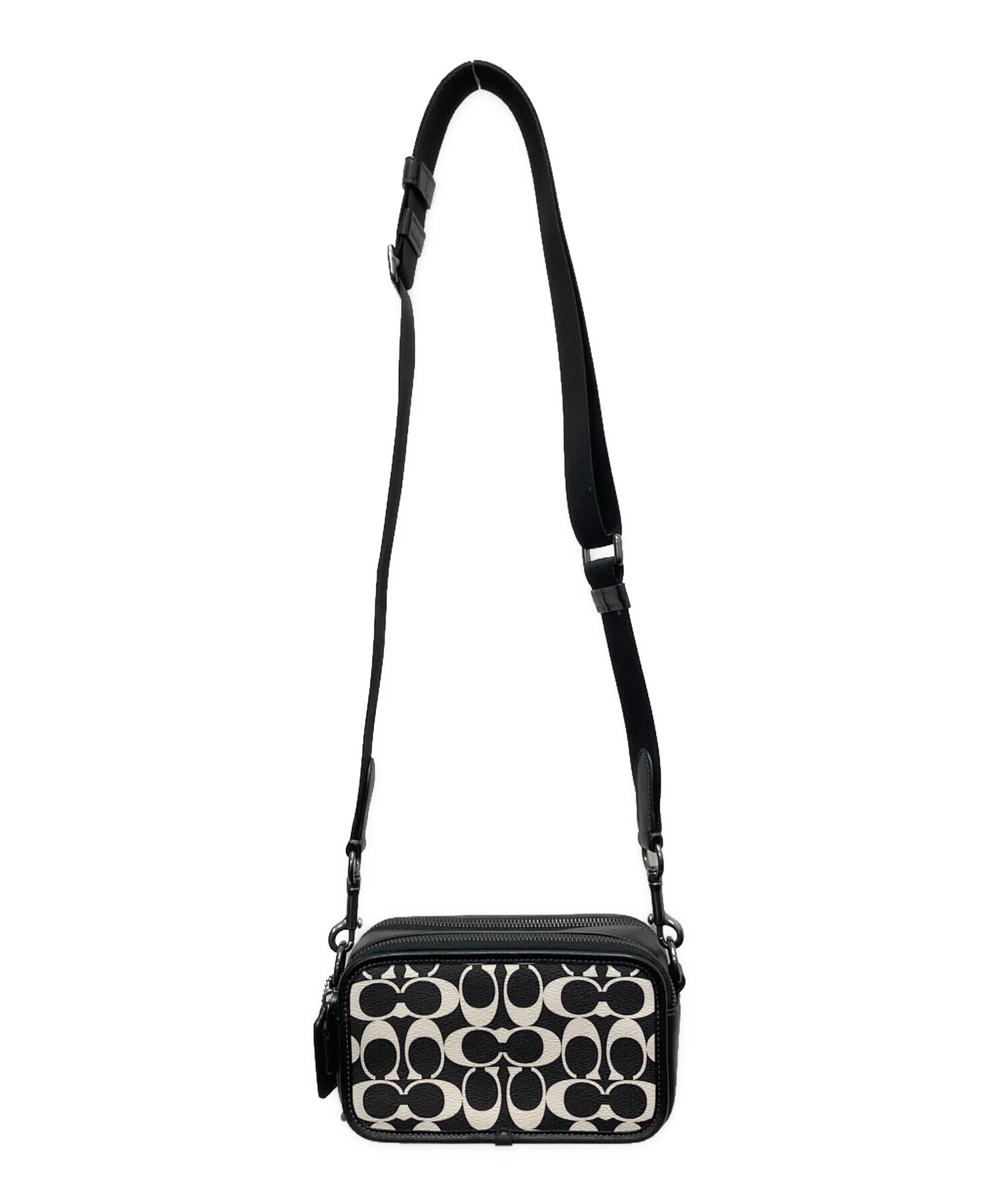 COACH コーチ ショルダーバッグ キャンバス ブラック クロスボディ 