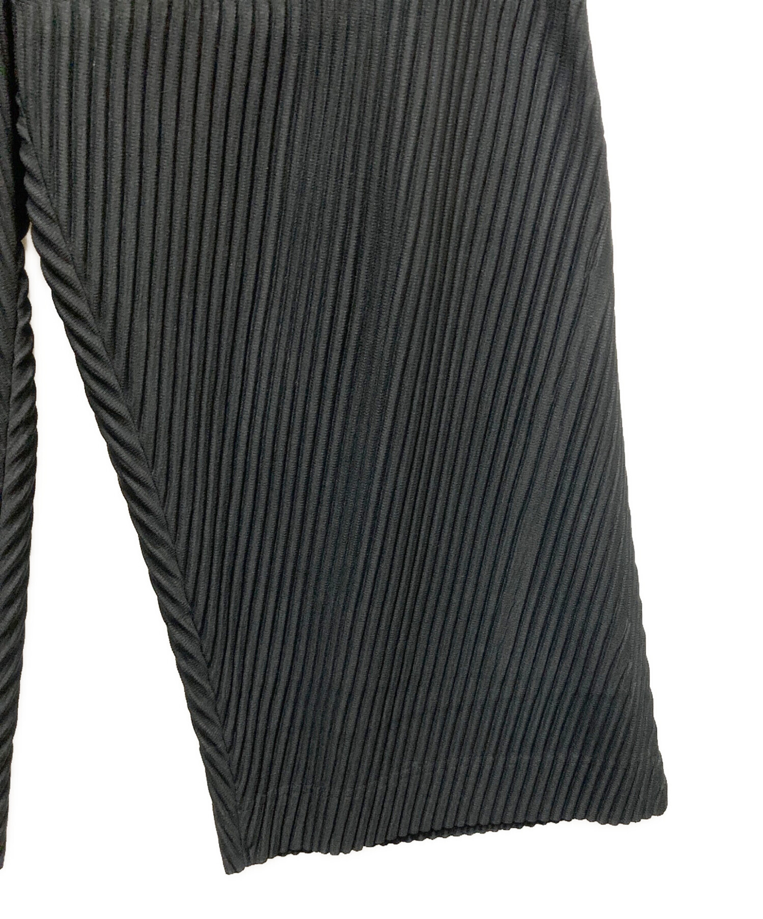 【タグ付き】オムプリッセ　消しプリーツパンツ　新品未使用　ブラック　黒 中古・古着通販】HOMME PLISSE ISSEY MIYAKE (オム プリッセ イッセイ