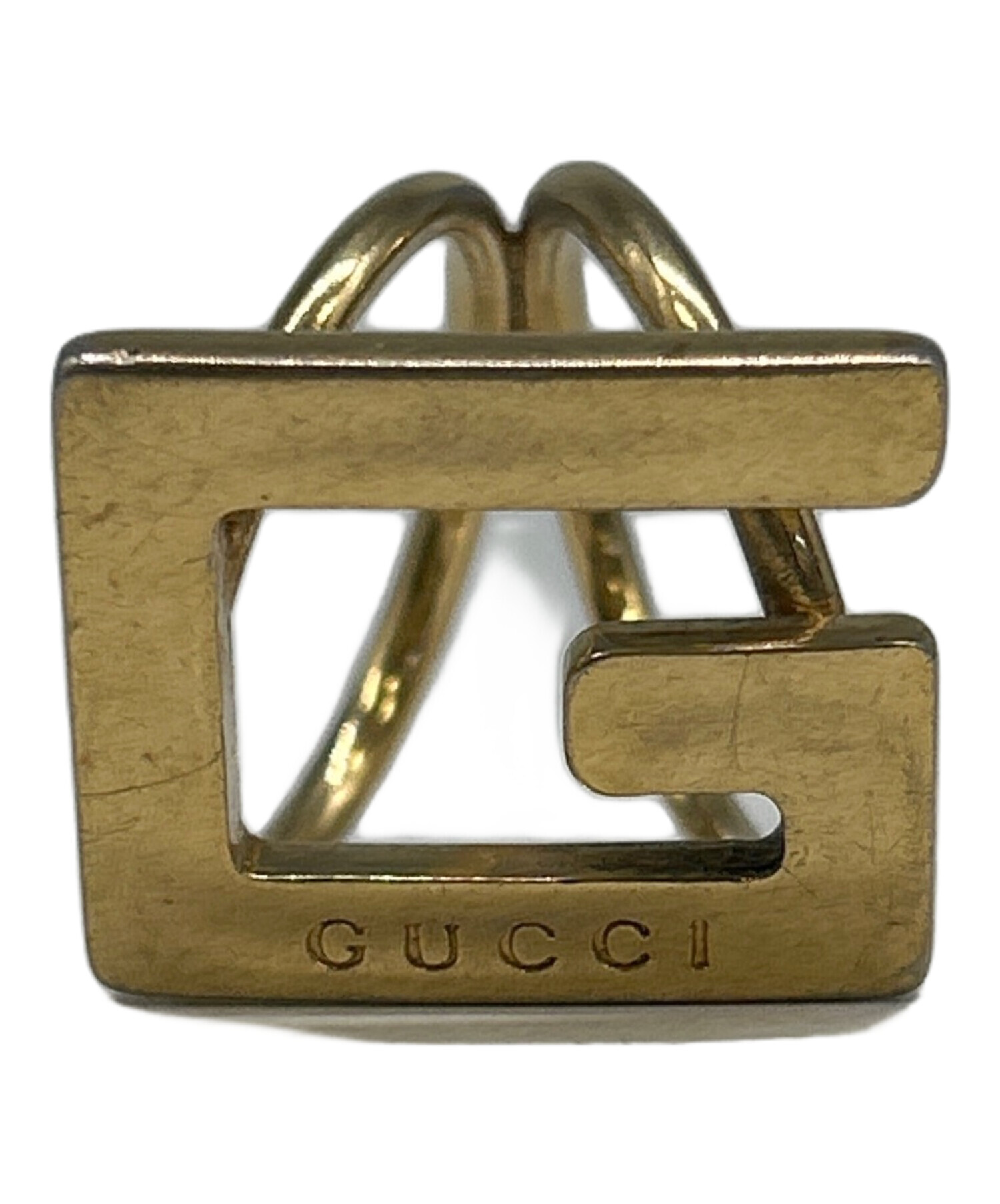 中古・古着通販】GUCCI (グッチ) スカーフリング ゴールド サイズ