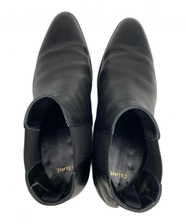 専用出品につき購入不可　新品同様　CELINE ブラック サイドゴアブーツ セリーヌ カマルグ レザー サイドゴアブーツ 42 メンズ ブラック