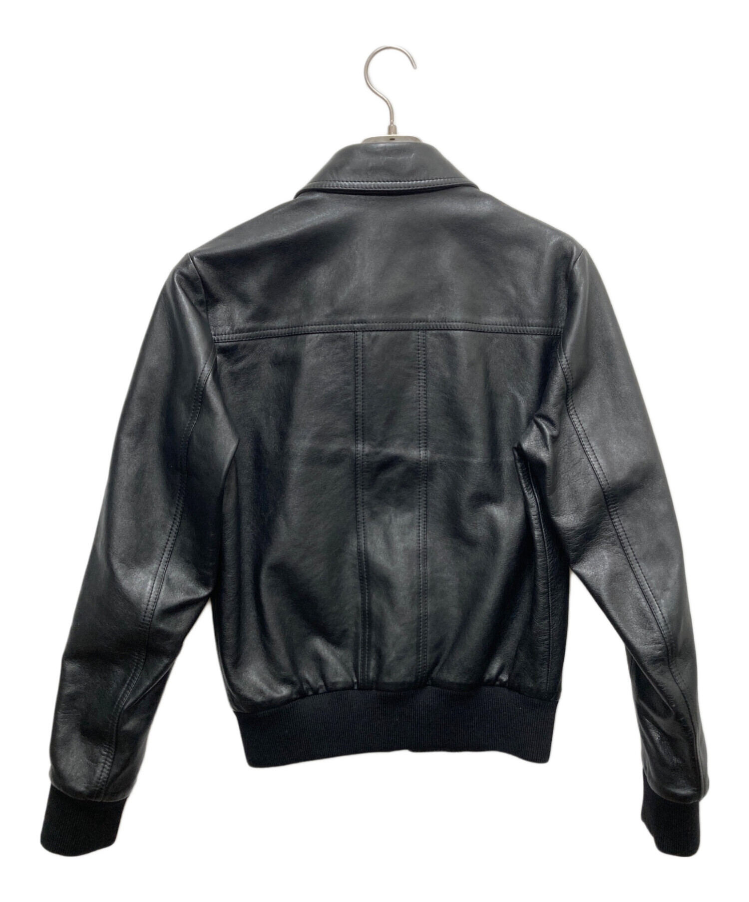 中古・古着通販】CELINE (セリーヌ) ラムレザージャケット ブラック