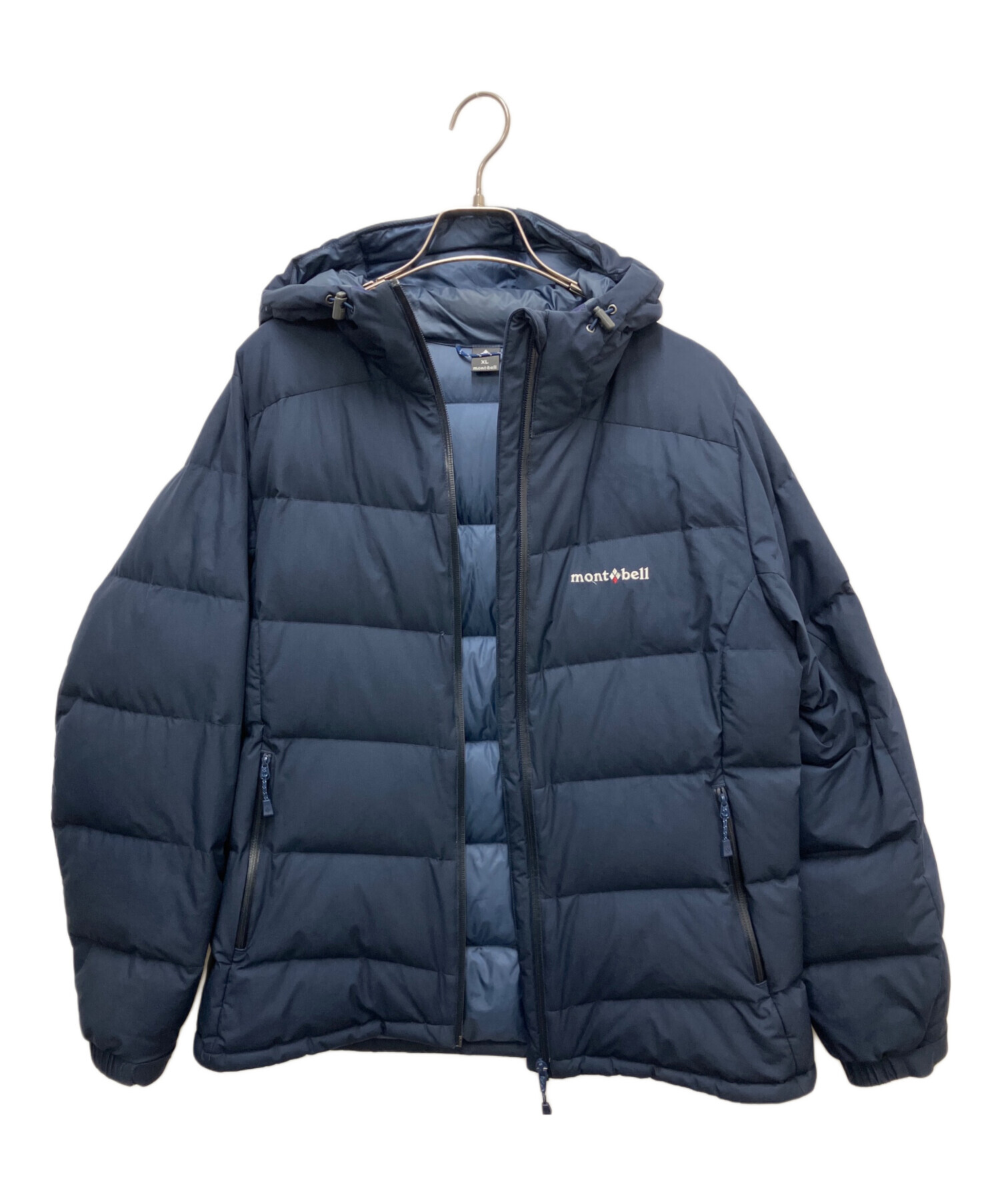 mont-bell フード付きダウンジャケット XL ネイビー mont-bell フード付きダウンジャケット XL ネイビー モンベルの