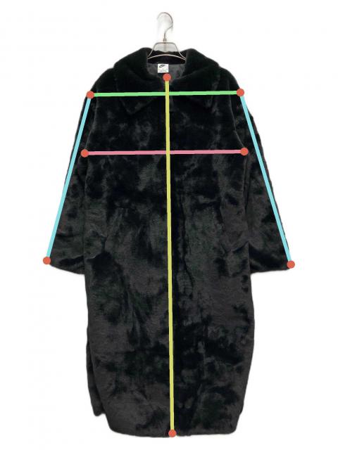 中古・古着通販】NIKE (ナイキ) フェイクファーコート ブラック