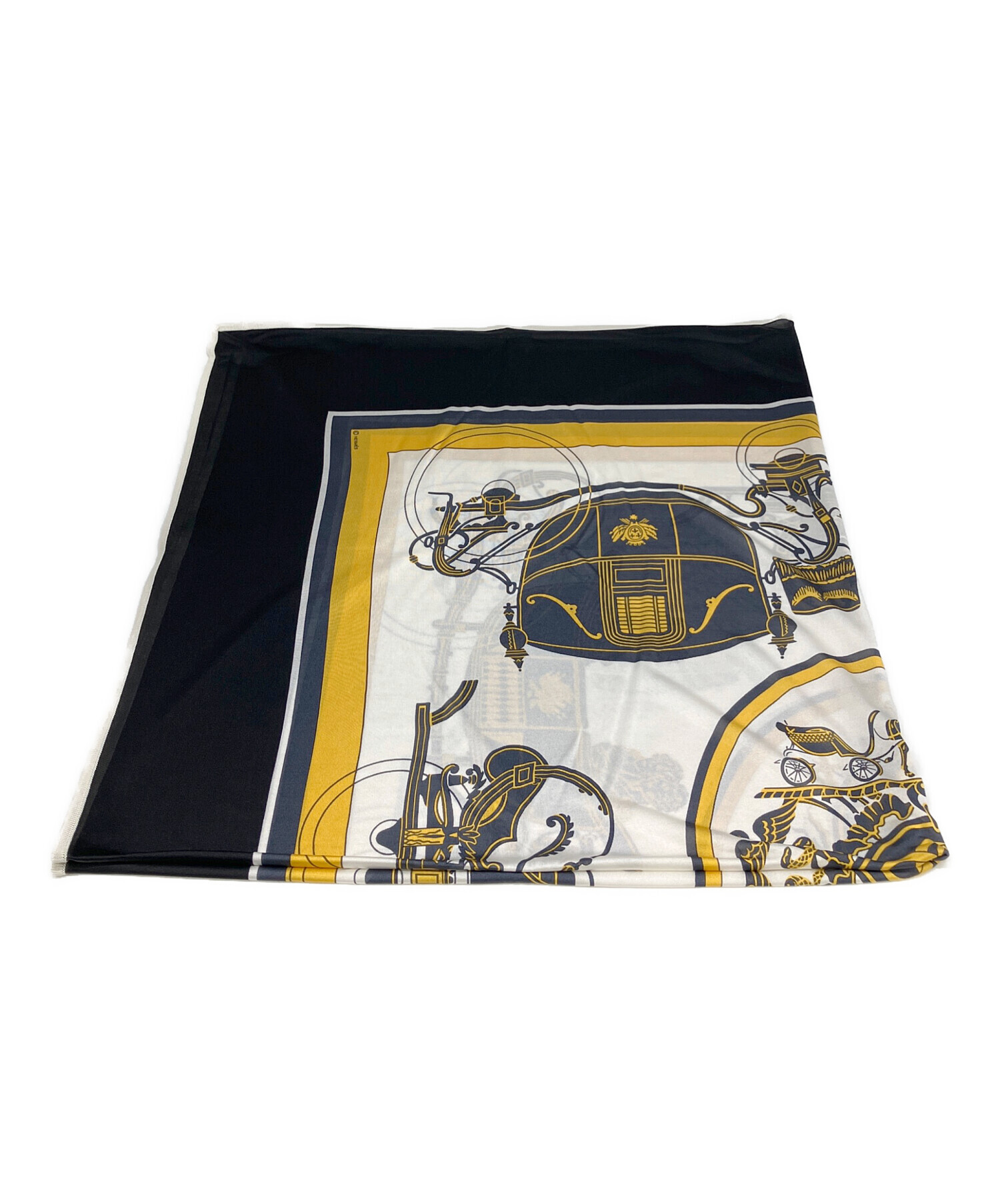 中古・古着通販】HERMES (エルメス) シルクスカーフ ネイビー