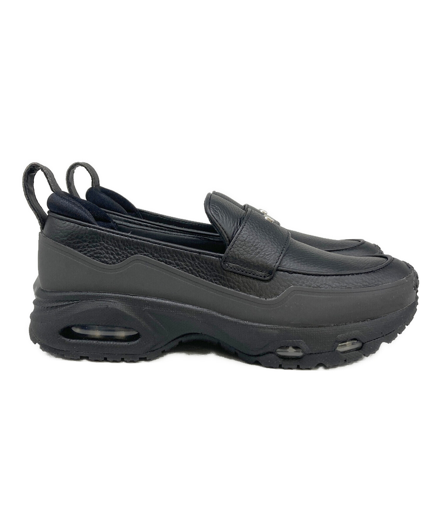 Nike ブラックレザー ローファー 中古・古着通販】NIKE (ナイキ) ローファー ブラック サイズ:SIZE 24.5