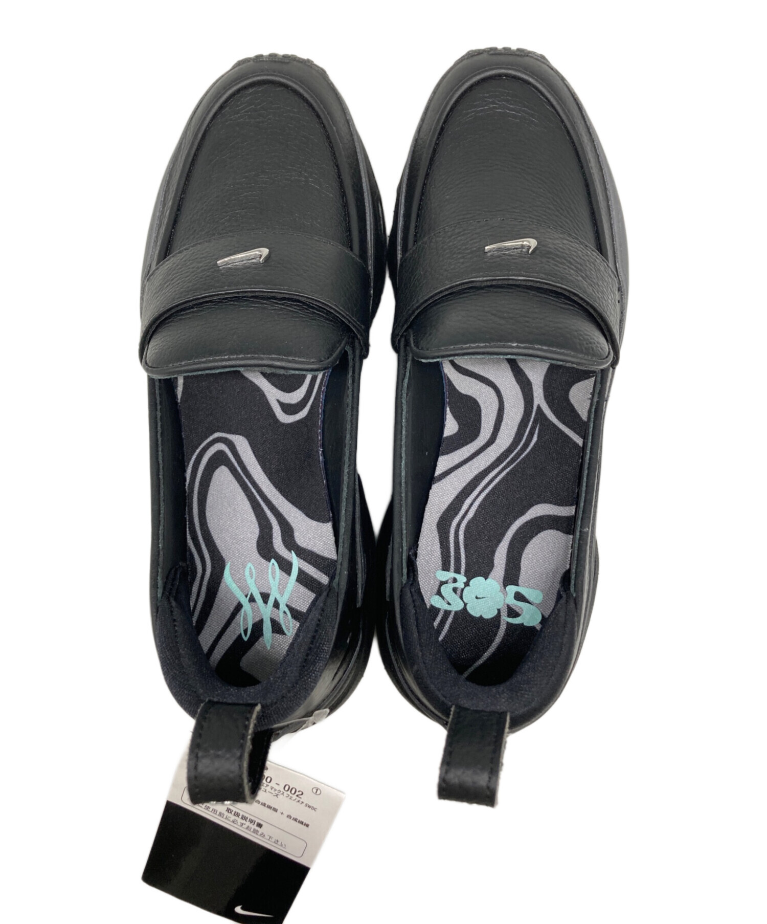 Nike ブラックレザー ローファー 中古・古着通販】NIKE (ナイキ) ローファー ブラック サイズ:SIZE 24.5