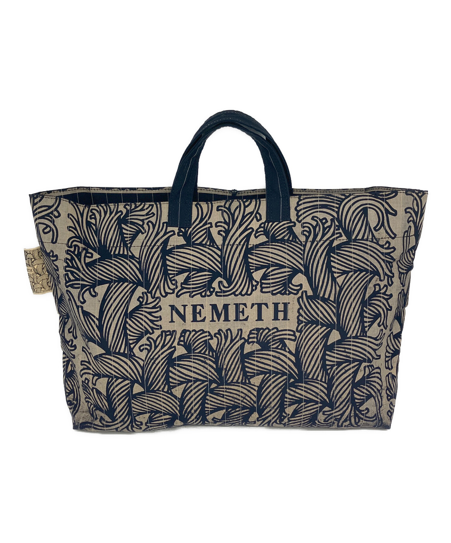 【SALE】NEMETH：ネメス/ ベルベット 手描きペイント バッグ / 黒 中古・古着通販】NEMETH (ネメス) トートバッグ ベージュ｜ブランド