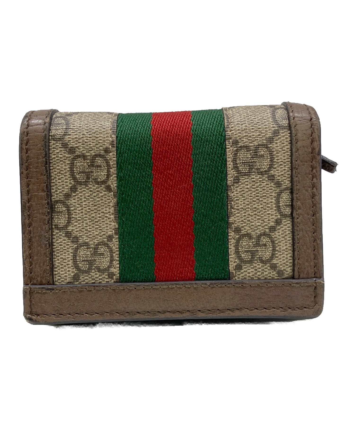 中古・古着通販】GUCCI (グッチ) 2つ折り財布 ブラウン｜ブランド