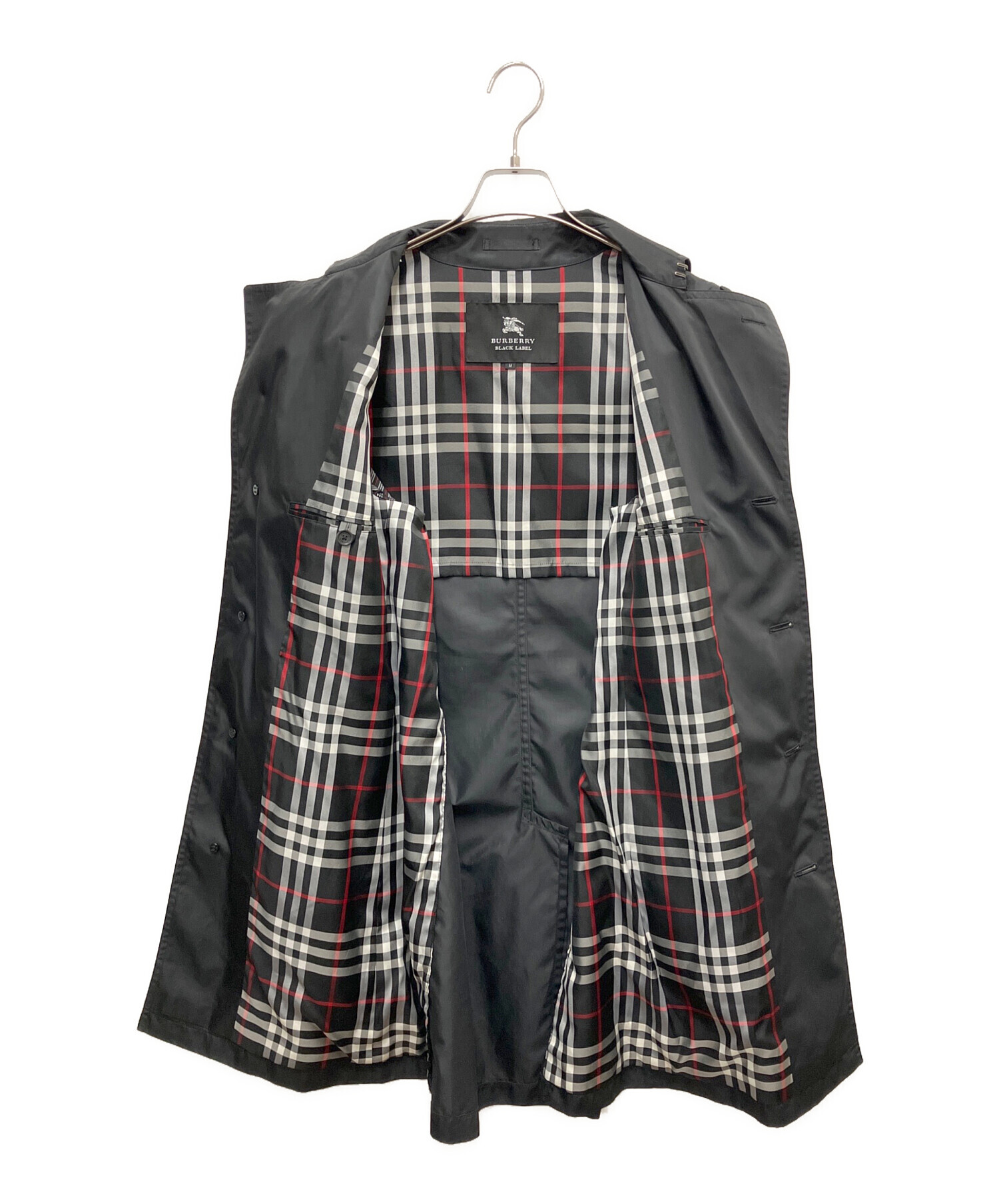 ★未使用級★バーバリーブラックレーベル レザートレンチコート Y2K シープ M 中古・古着通販】BURBERRY BLACK LABEL (バーバリーブラックレーベル