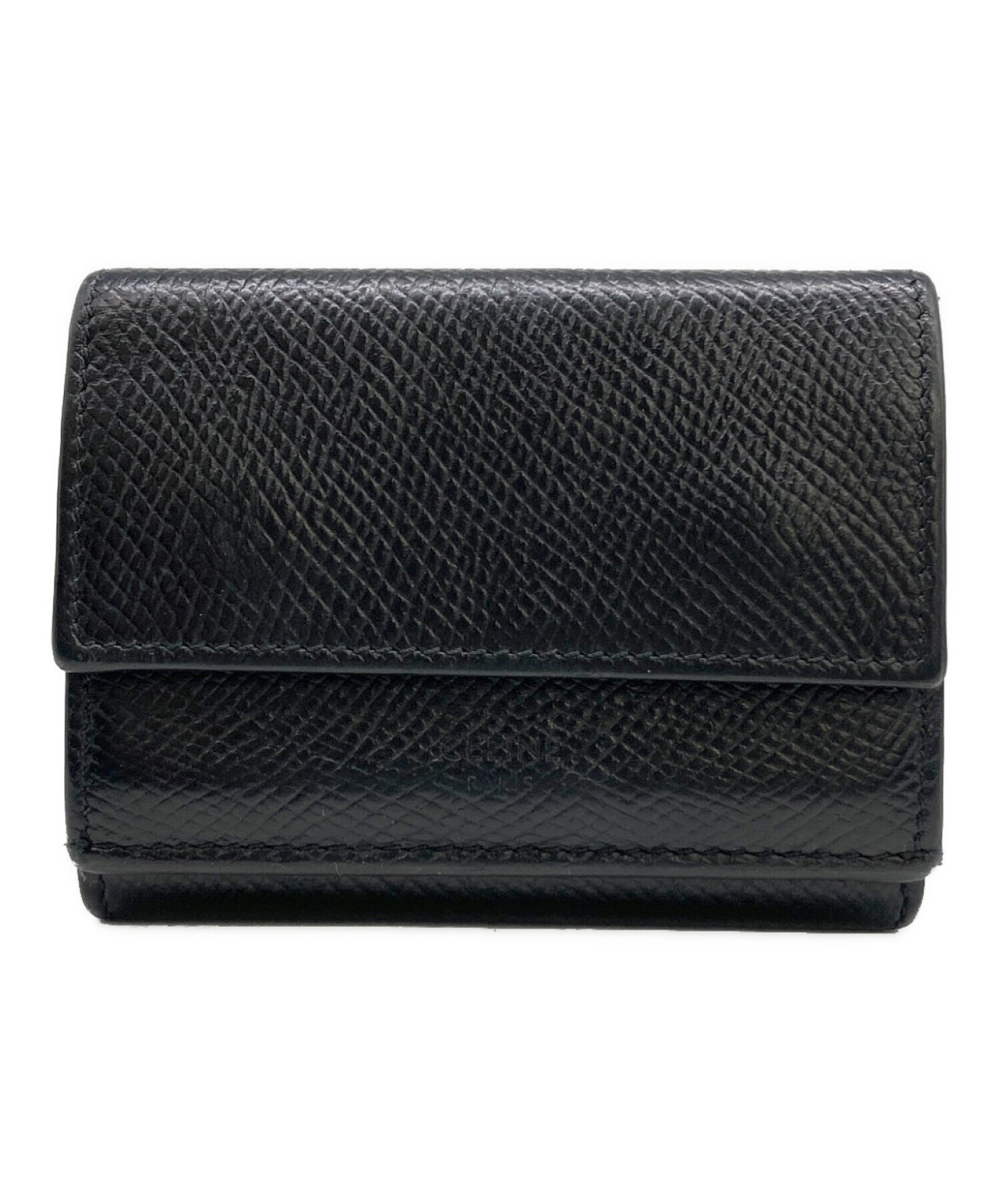 中古・古着通販】CELINE (セリーヌ) 3つ折り財布 ブラック｜ブランド 