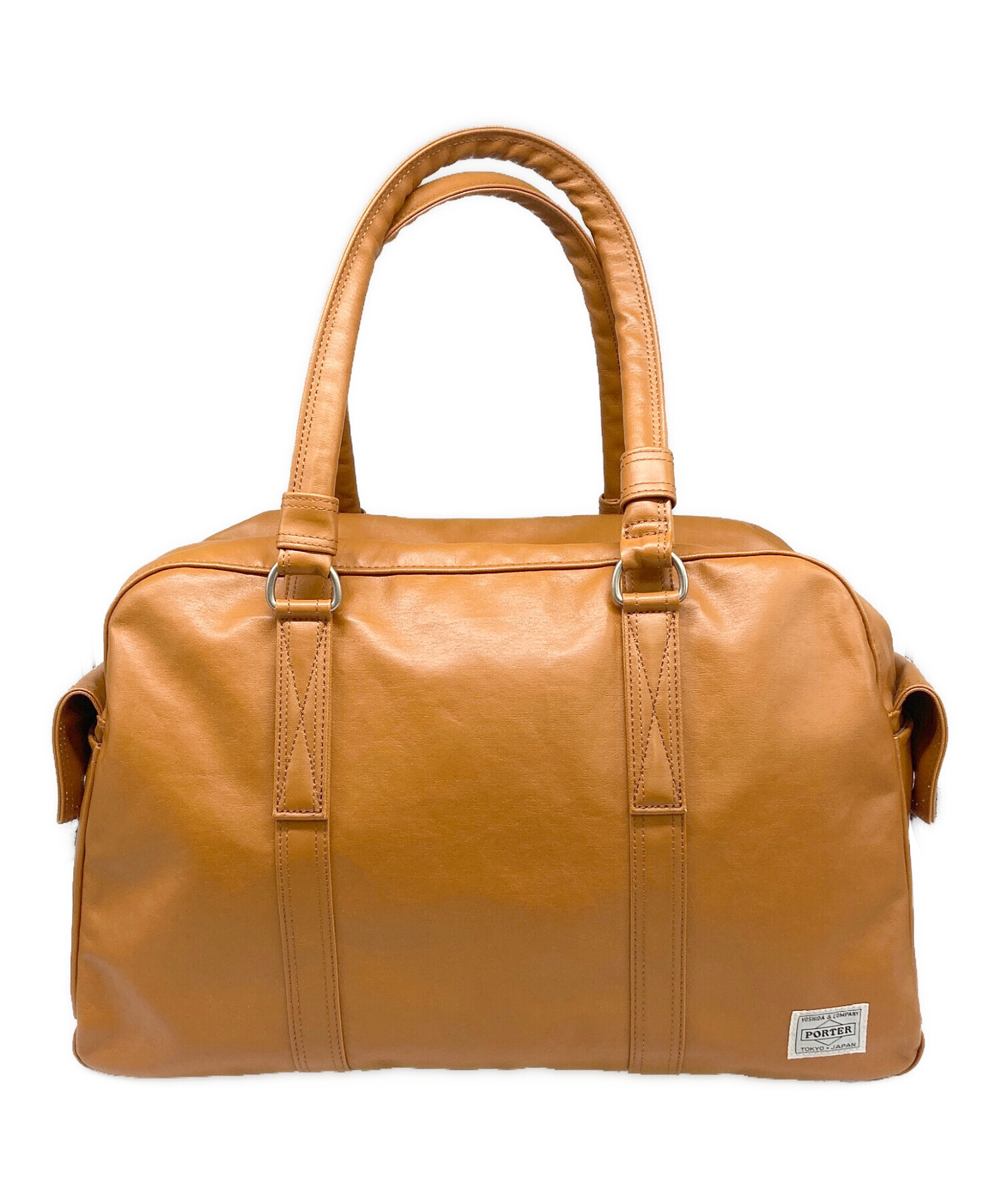 PORTER ボストンバッグ キャメル 中古・古着通販】PORTER (ポーター) ボストンバッグ キャメル